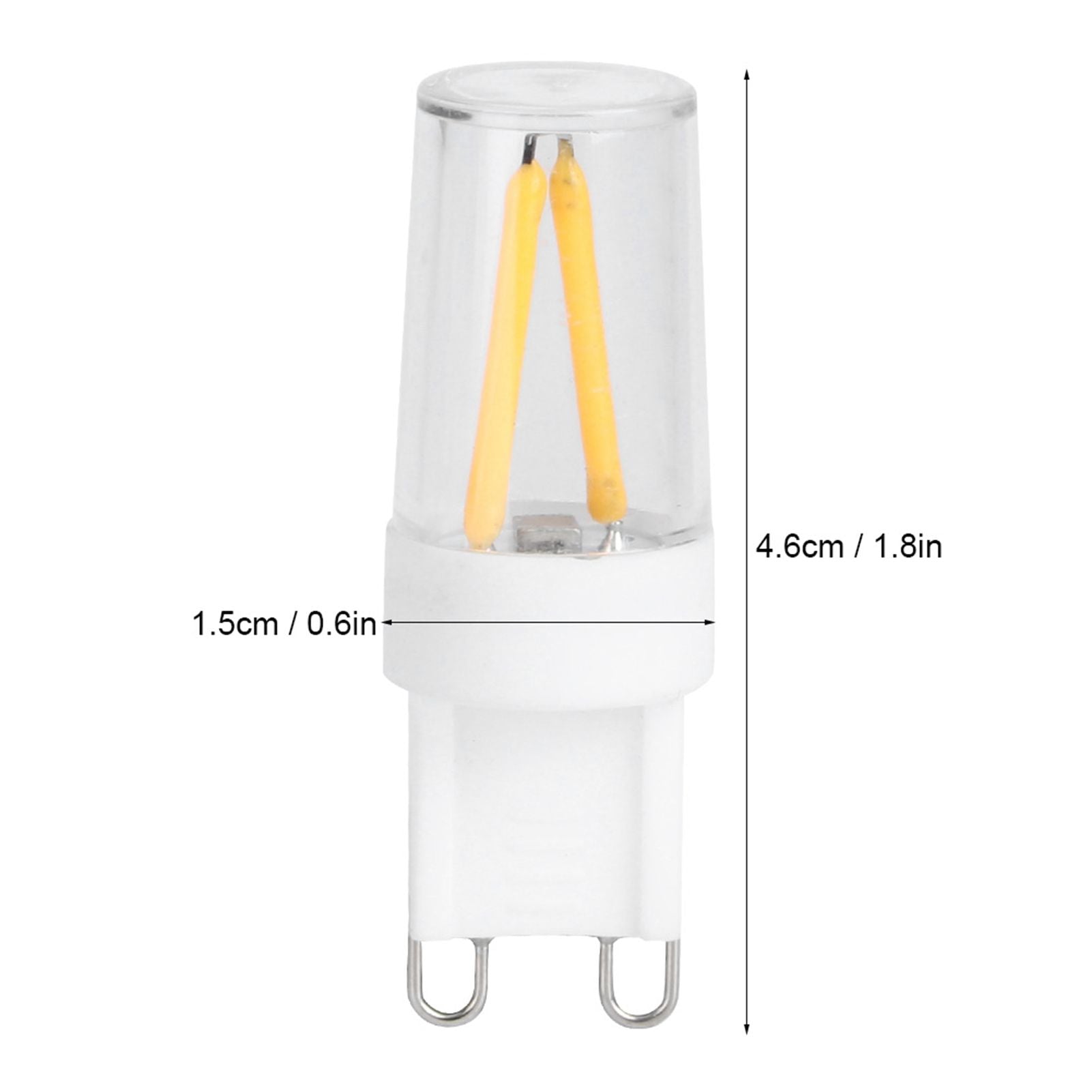 10Pcs G9 Base LED Light Bulbs 1.5W AC110V Bi‑Pin Bulb for Chandelier Ceiling Light Wall Lamp