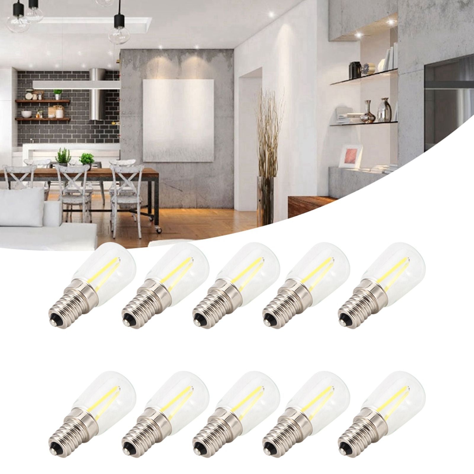 10PCS Mini Dimmable E14 LED Light Bulb 1.5W AC 110V for Chandelier Wall Lamp Home Lighting