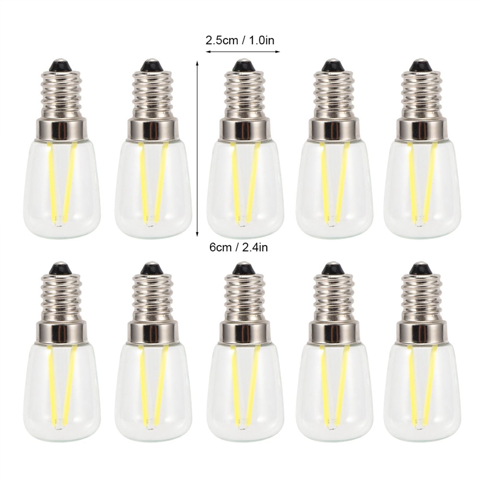 10PCS Mini Dimmable E14 LED Light Bulb 1.5W AC 110V for Chandelier Wall Lamp Home Lighting
