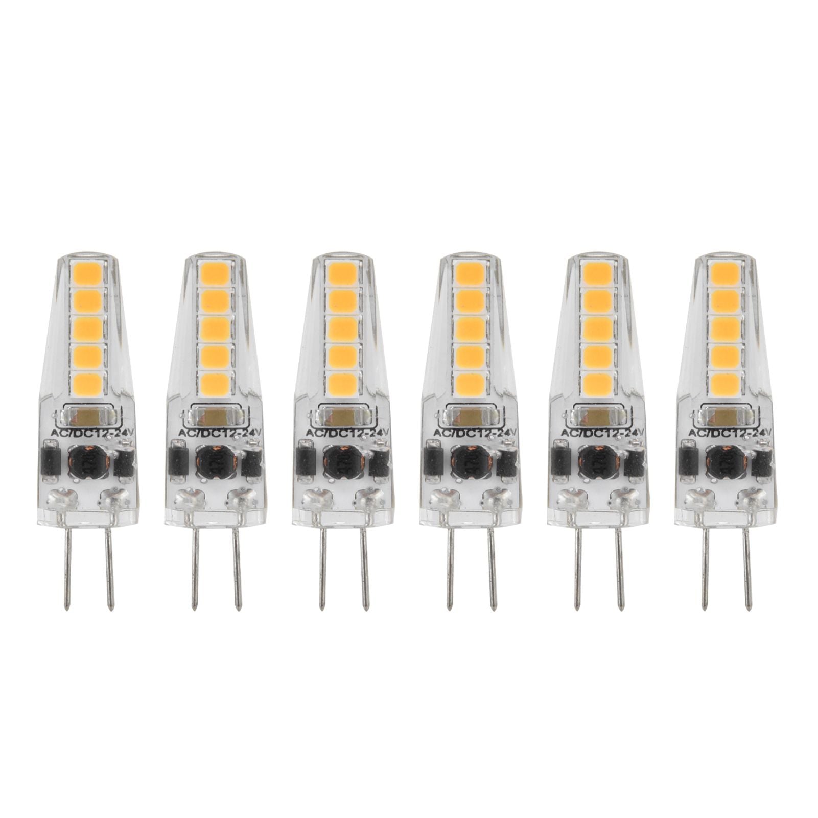 10pcs G4 LED Bulbs 2W Bi Pin Base Dimmable Bulbs for Chandelier Ceiling Lamp Table Lamp Warm White 3000K AC 12‑24V