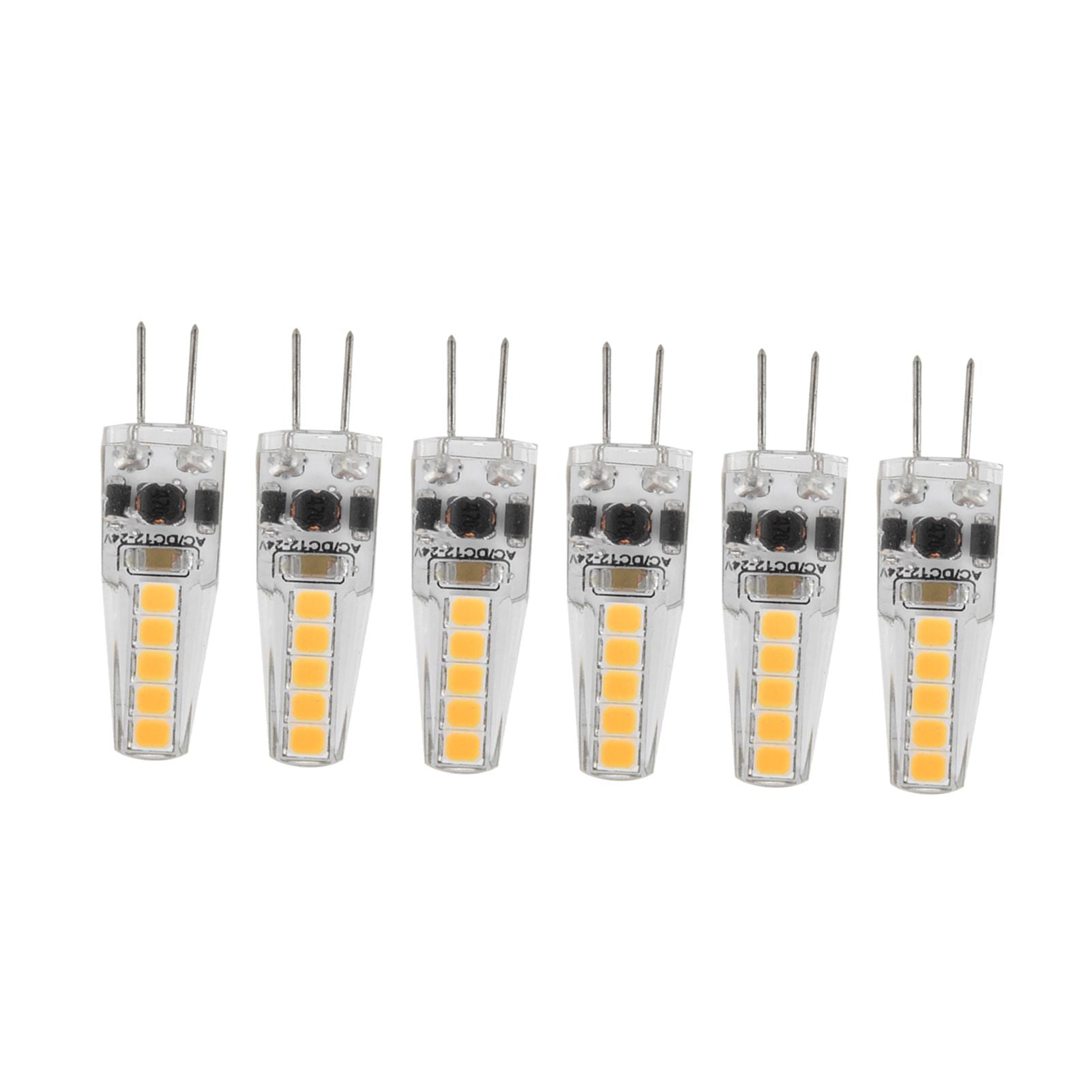 10pcs G4 LED Bulbs 2W Bi Pin Base Dimmable Bulbs for Chandelier Ceiling Lamp Table Lamp Warm White 3000K AC 12‑24V