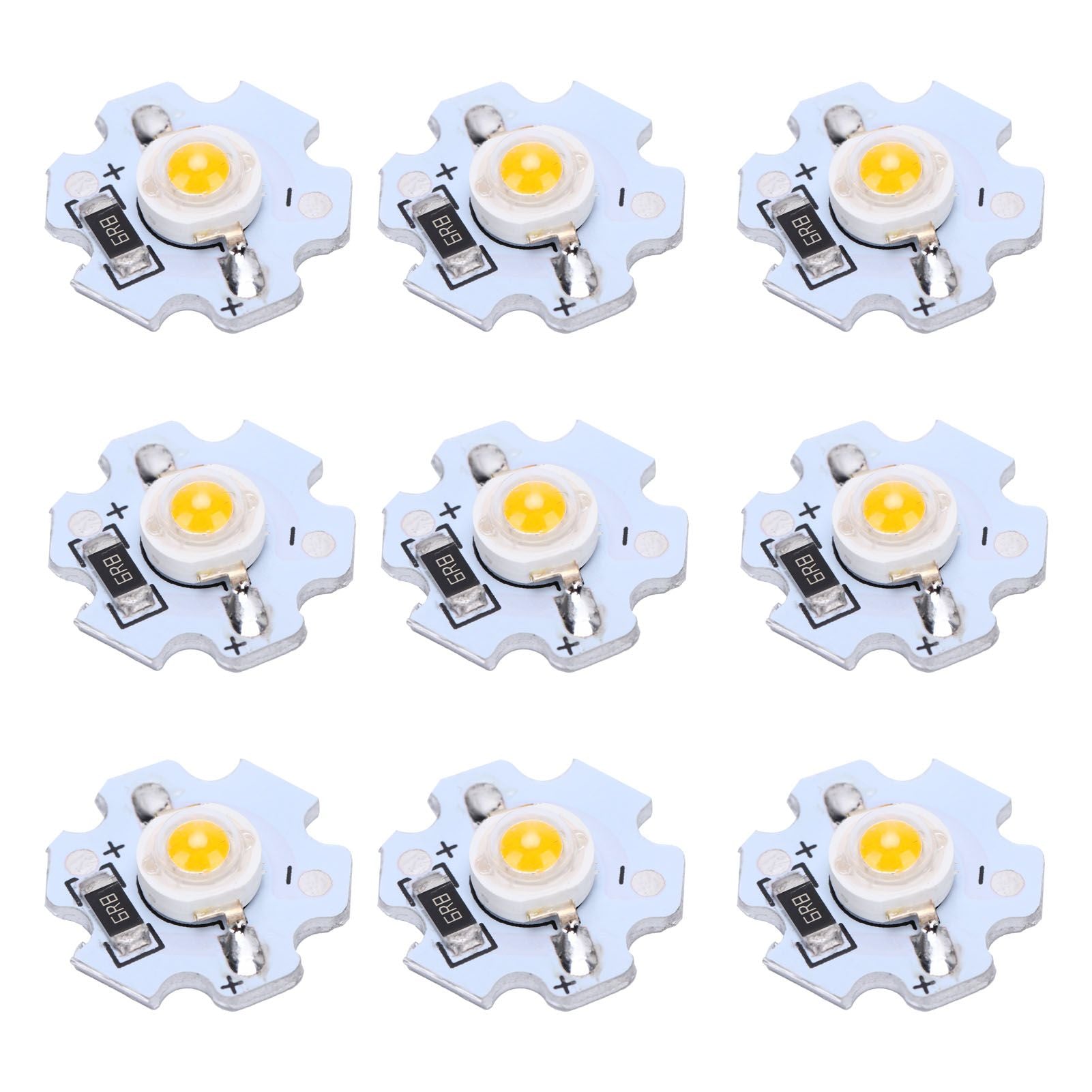 25Pcs 5V LED Chips 200LM 1W High Power LED Lamp Beads for DIY Lighting FixturesYellow Light 588‑590NM