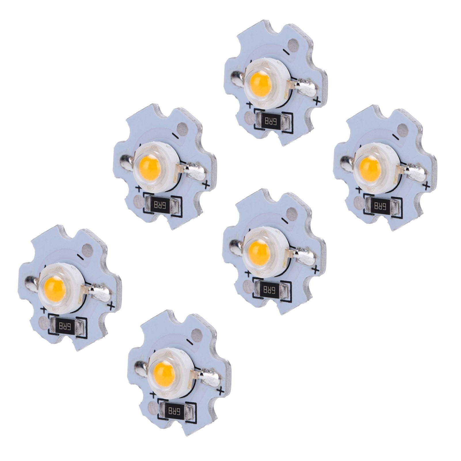 25Pcs 5V LED Chips 200LM 1W High Power LED Lamp Beads for DIY Lighting FixturesYellow Light 588‑590NM