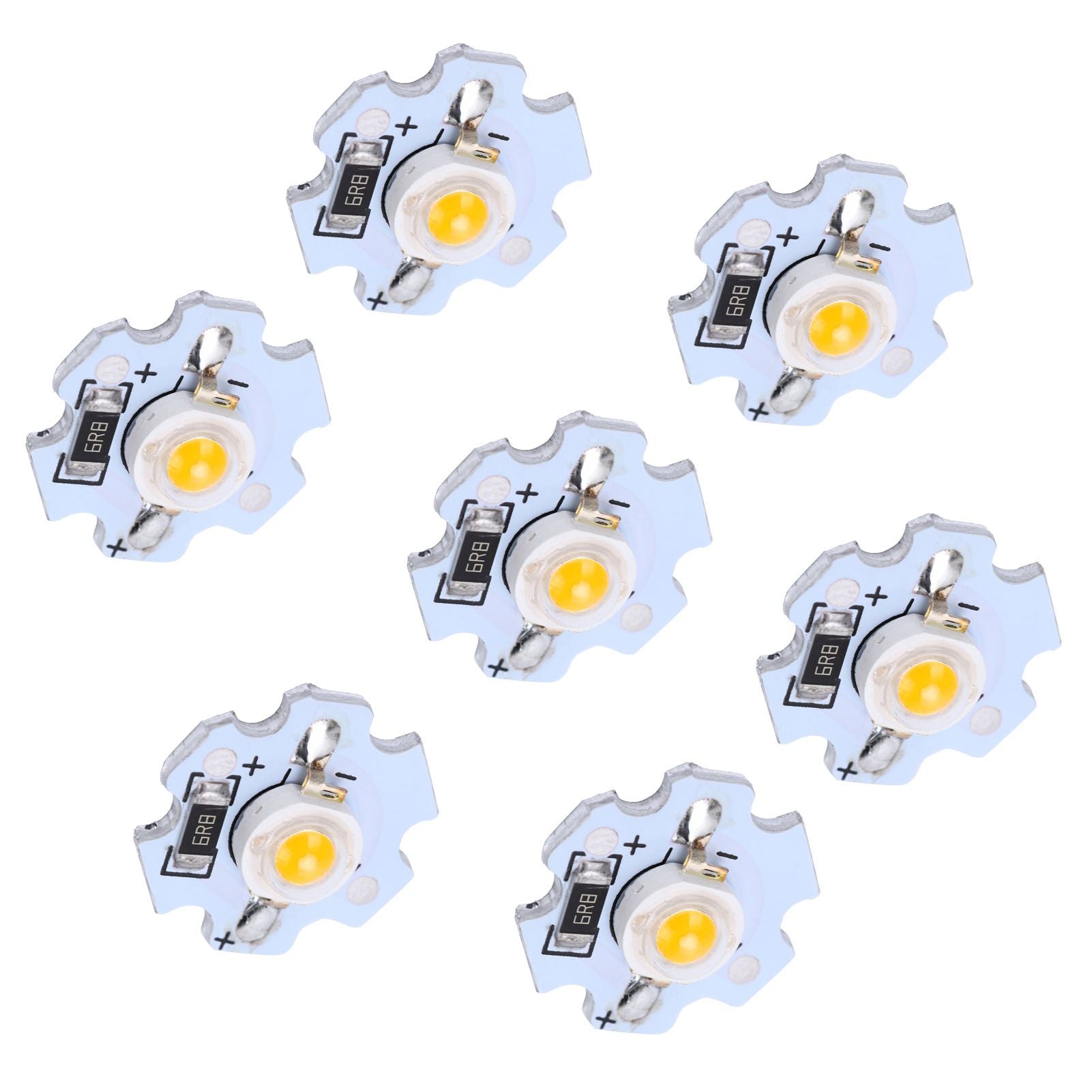 25Pcs 5V LED Chips 200LM 1W High Power LED Lamp Beads for DIY Lighting FixturesYellow Light 588‑590NM