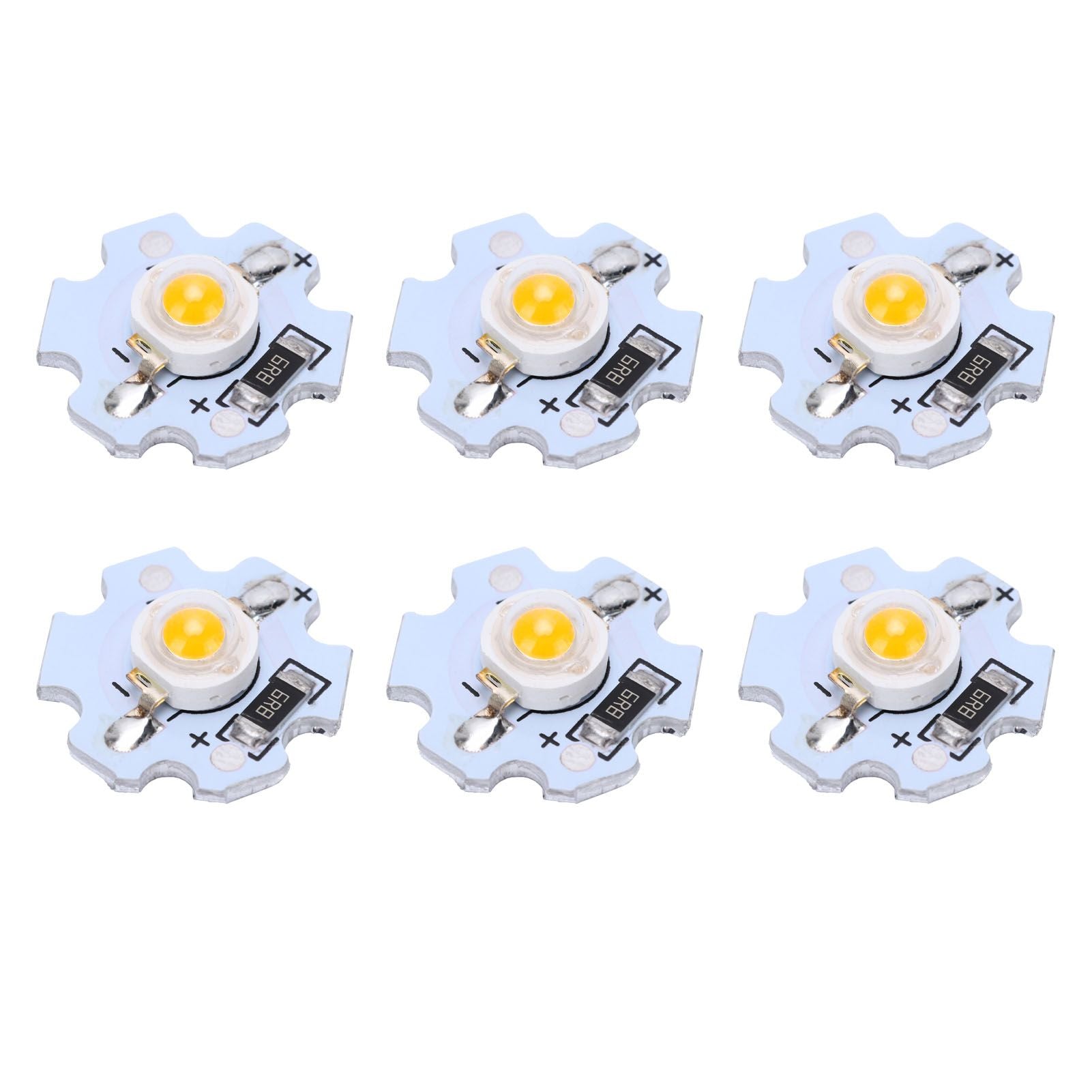 25Pcs 5V LED Chips 200LM 1W High Power LED Lamp Beads for DIY Lighting FixturesYellow Light 588‑590NM