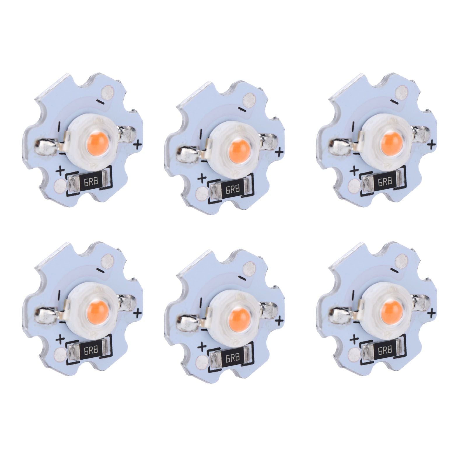 25Pcs 5V LED Chips 200LM 1W High Power LED Lamp Beads for DIY Lighting FixturesPink Light 380‑840NM