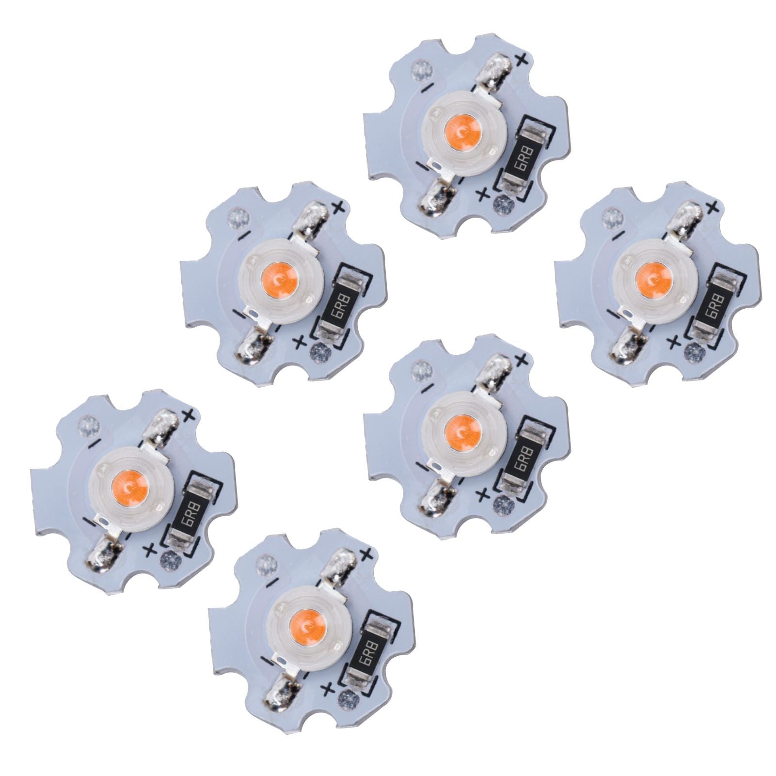 25Pcs 5V LED Chips 200LM 1W High Power LED Lamp Beads for DIY Lighting FixturesPink Light 380‑840NM