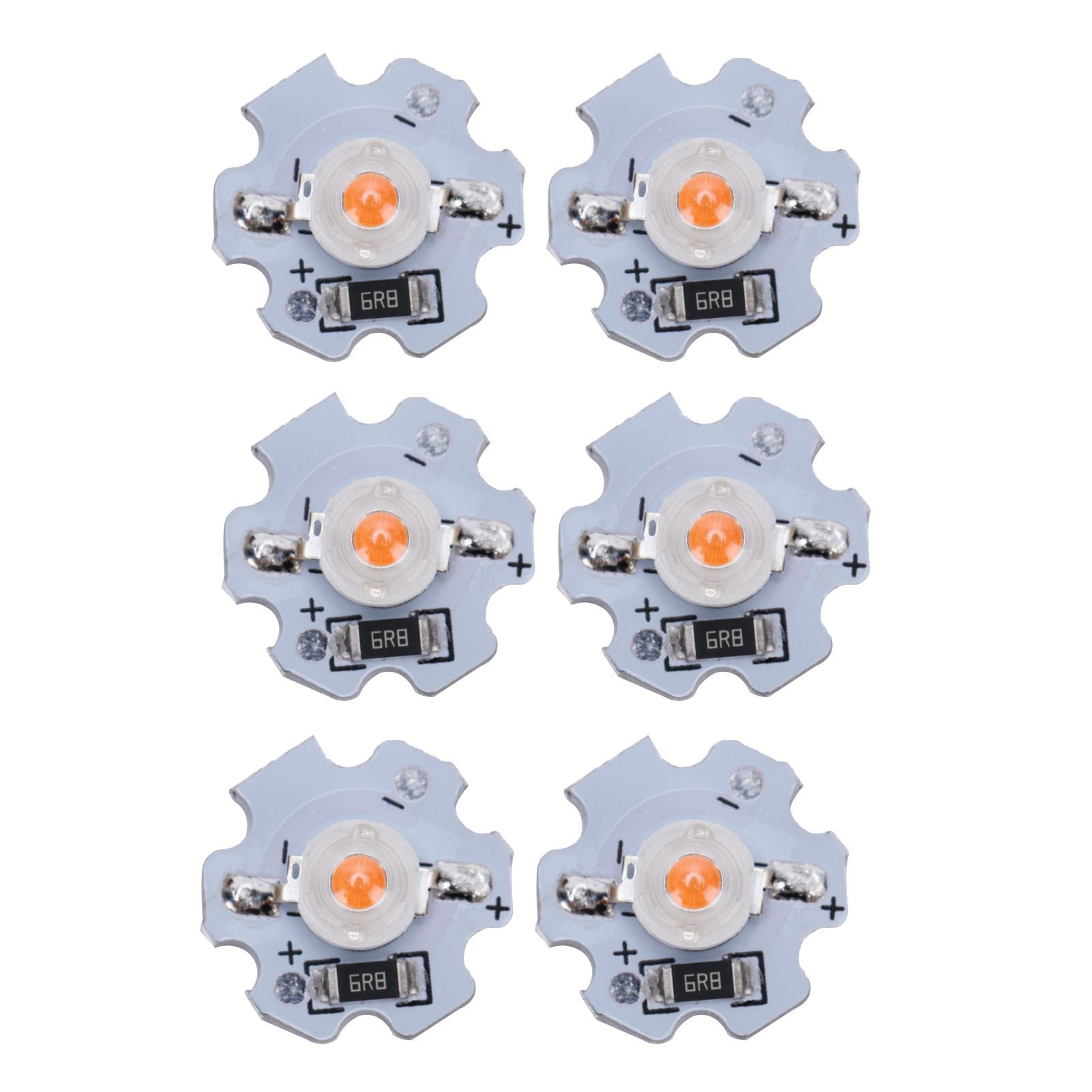25Pcs 5V LED Chips 200LM 1W High Power LED Lamp Beads for DIY Lighting FixturesPink Light 380‑840NM