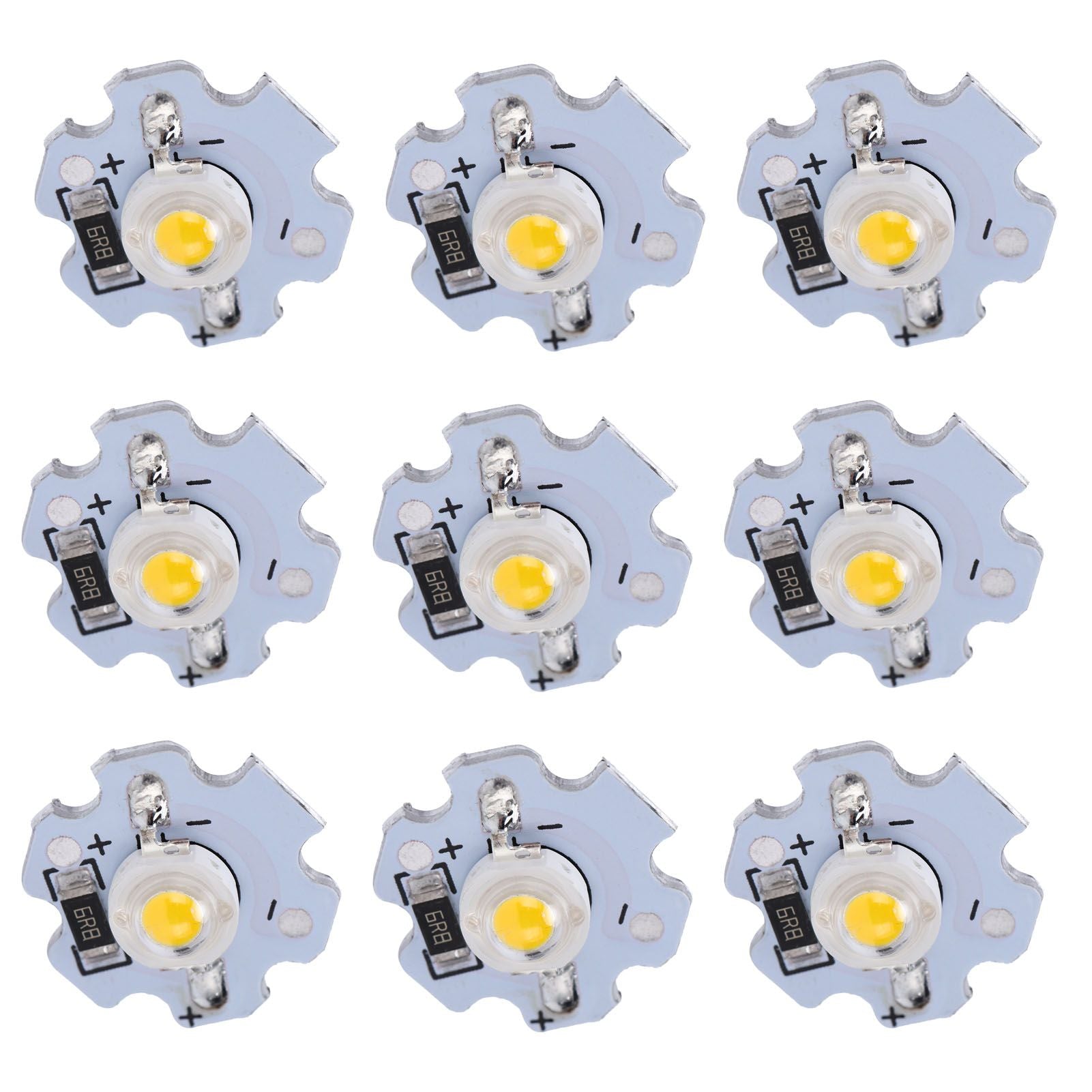 25Pcs 5V LED Chips 200LM 1W High Power LED Lamp Beads for DIY Lighting FixturesWarm White 3000‑3200K