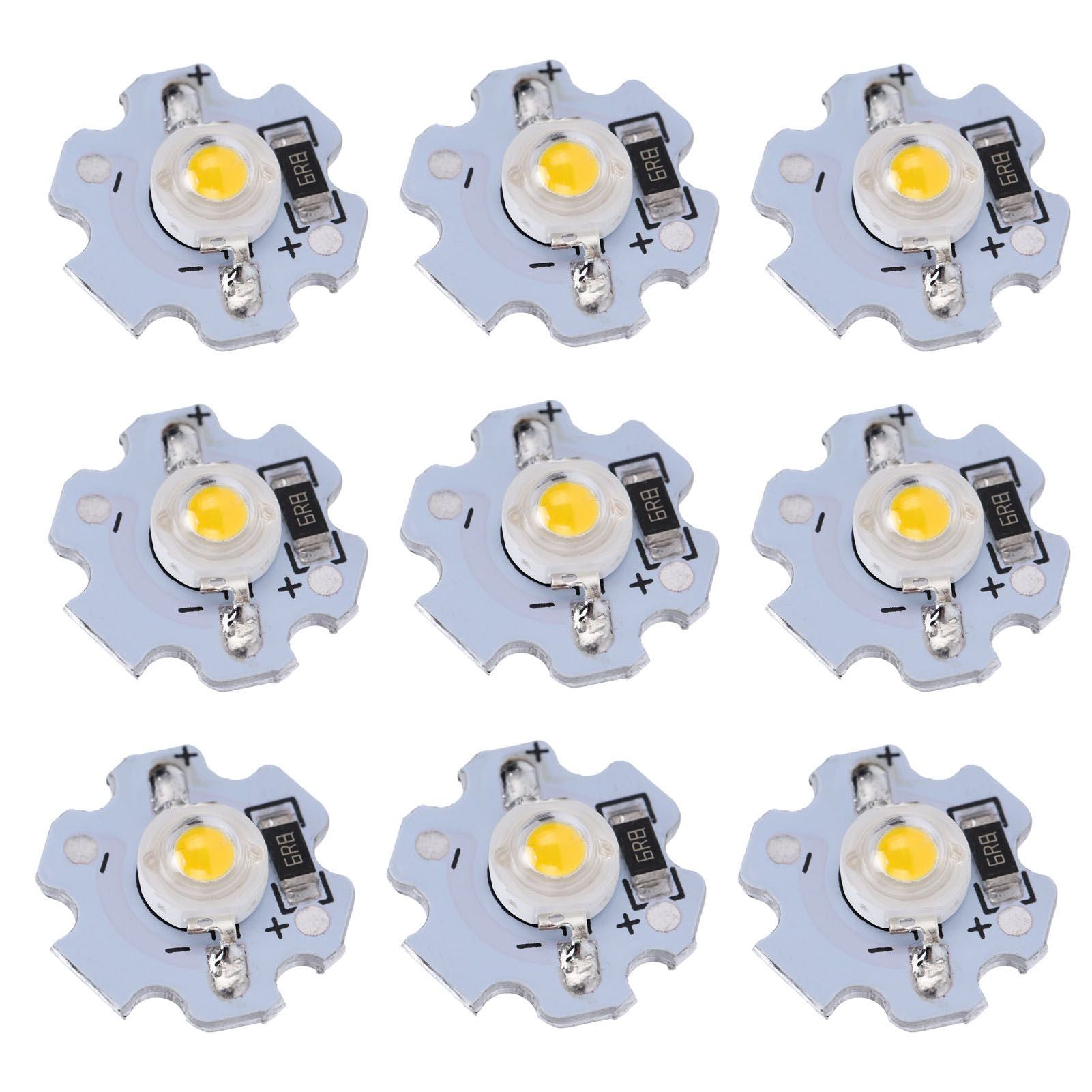 25Pcs 5V LED Chips 200LM 1W High Power LED Lamp Beads for DIY Lighting FixturesWarm White 3000‑3200K