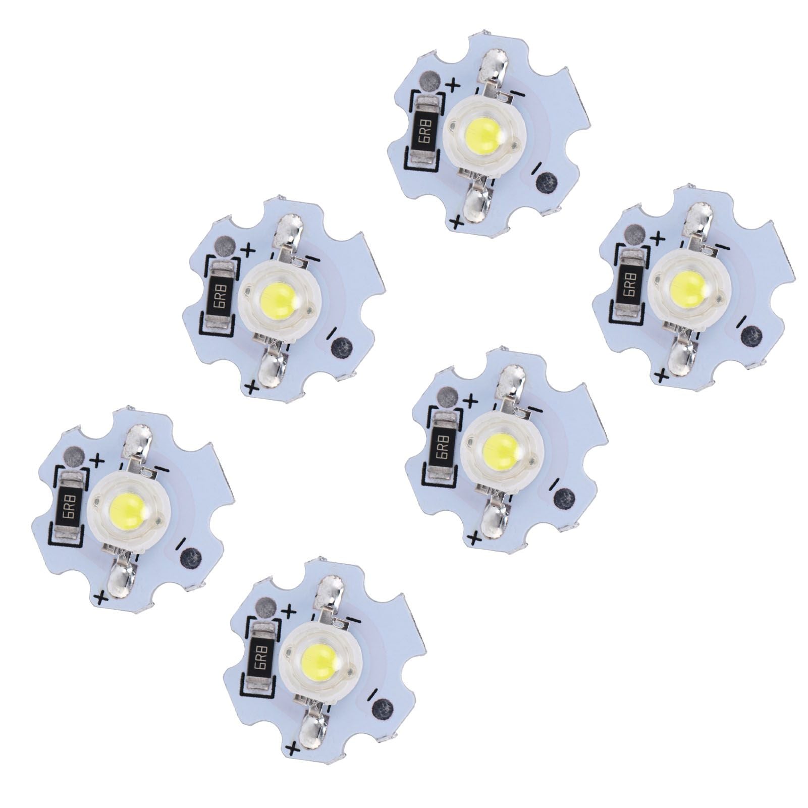 25Pcs 5V LED Chips 200LM 1W High Power LED Lamp Beads for DIY Lighting FixturesPure White 6000‑6500K