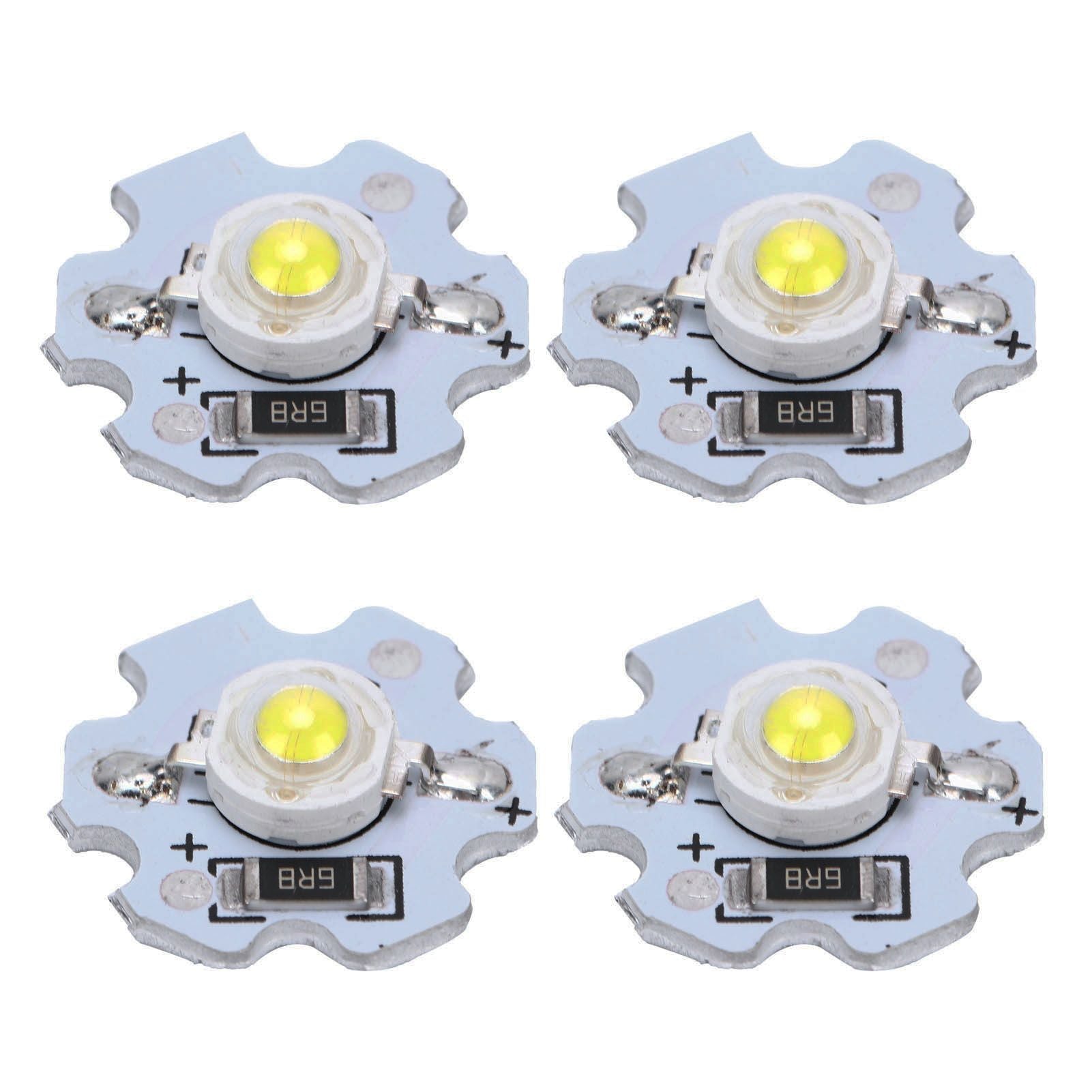 25Pcs 5V LED Chips 200LM 1W High Power LED Lamp Beads for DIY Lighting FixturesPure White 6000‑6500K