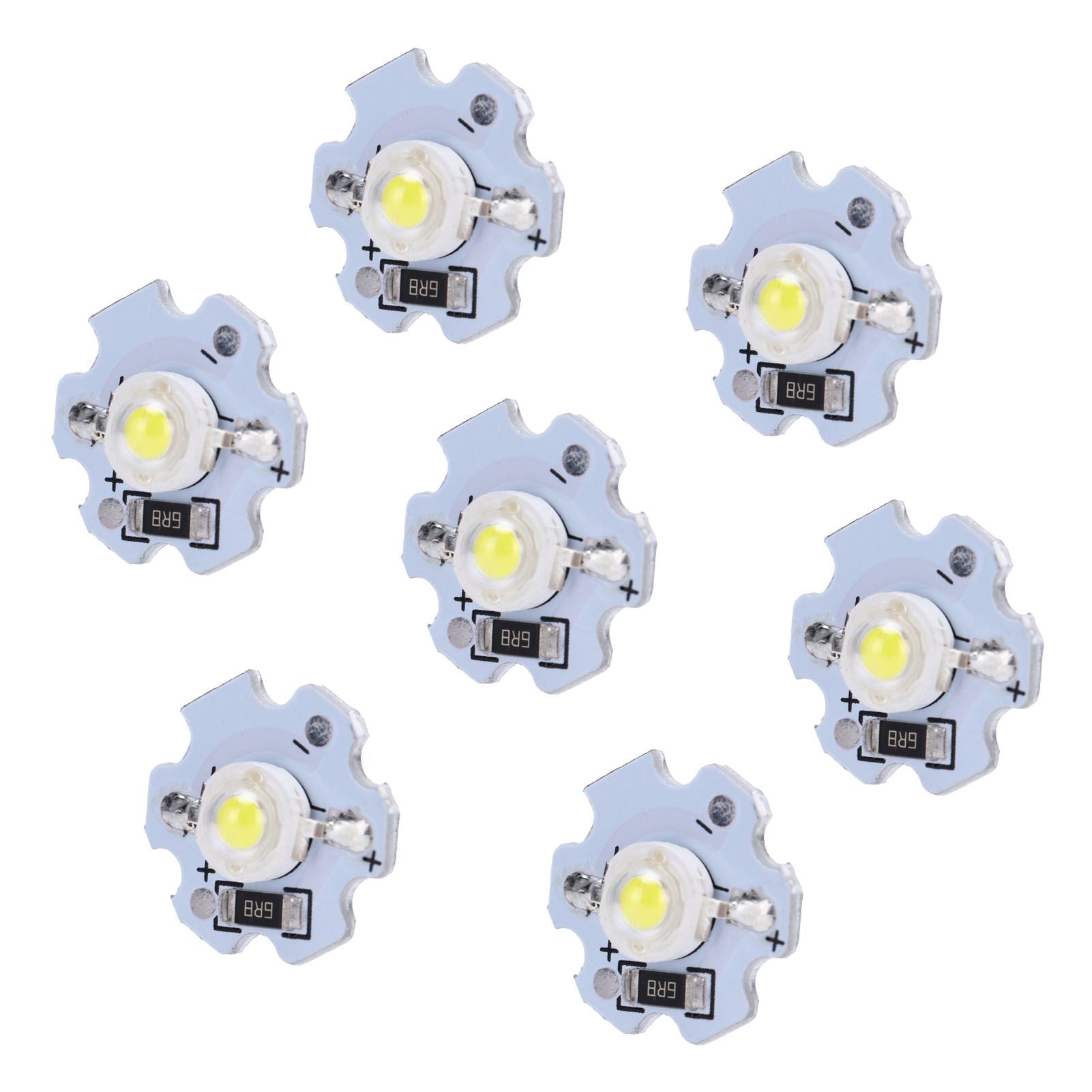 25Pcs 5V LED Chips 200LM 1W High Power LED Lamp Beads for DIY Lighting FixturesPure White 6000‑6500K