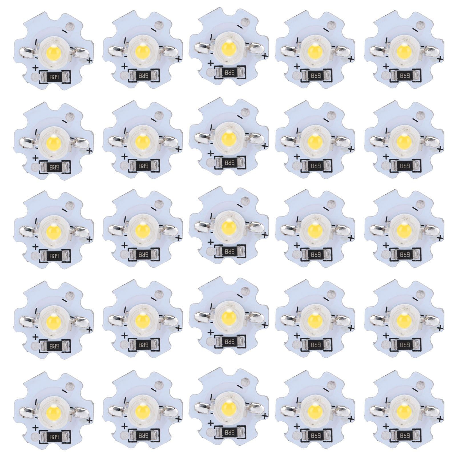 25Pcs 5V LED Chips 200LM 1W High Power LED Lamp Beads for DIY Lighting FixturesNatural Light 4000‑4500K