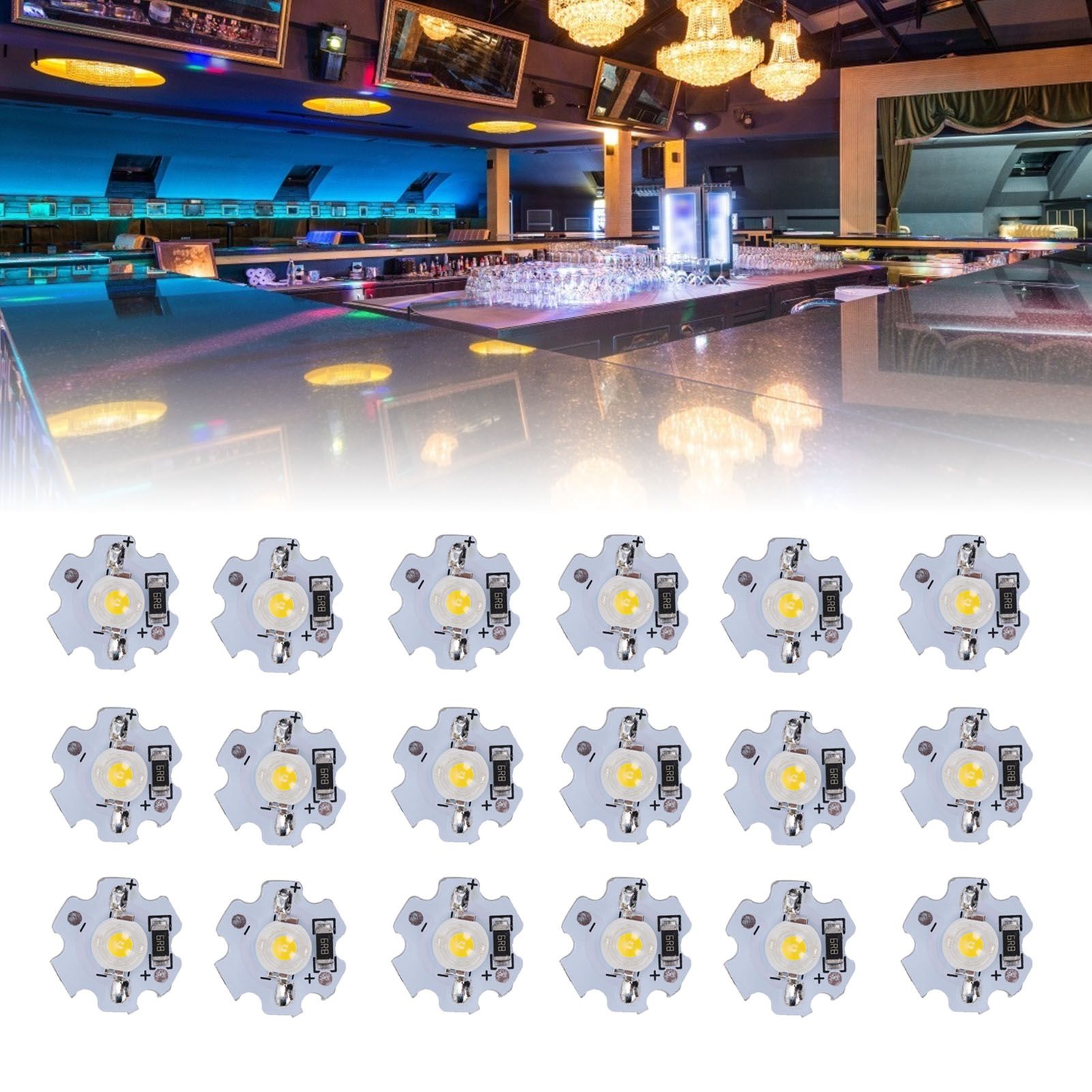 25Pcs 5V LED Chips 200LM 1W High Power LED Lamp Beads for DIY Lighting FixturesNatural Light 4000‑4500K