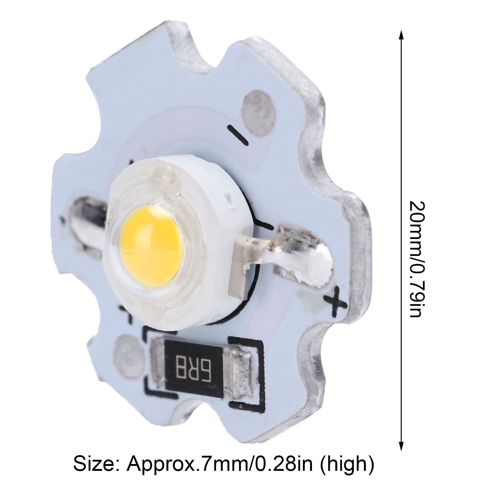 25Pcs 5V LED Chips 200LM 1W High Power LED Lamp Beads for DIY Lighting FixturesNatural Light 4000‑4500K