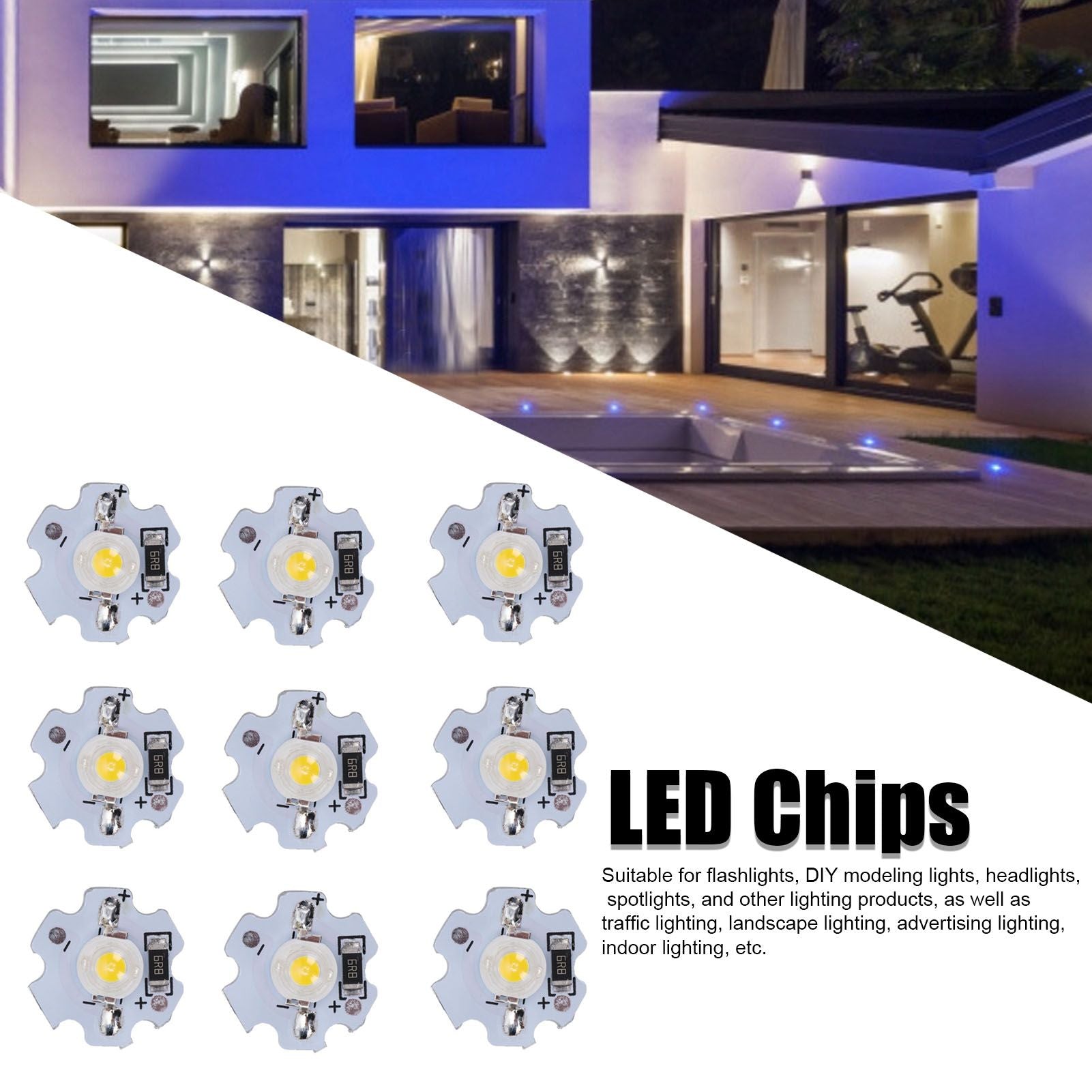 25Pcs 5V LED Chips 200LM 1W High Power LED Lamp Beads for DIY Lighting FixturesNatural Light 4000‑4500K