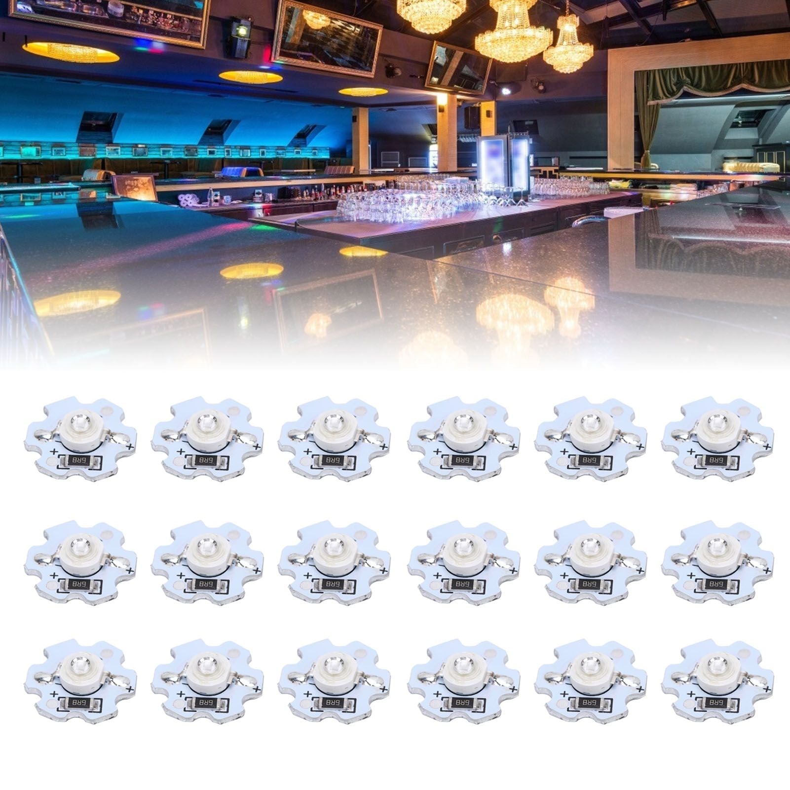 25Pcs 5V LED Chips 200LM 1W High Power LED Lamp Beads for DIY Lighting FixturesUV Light 395‑400NM