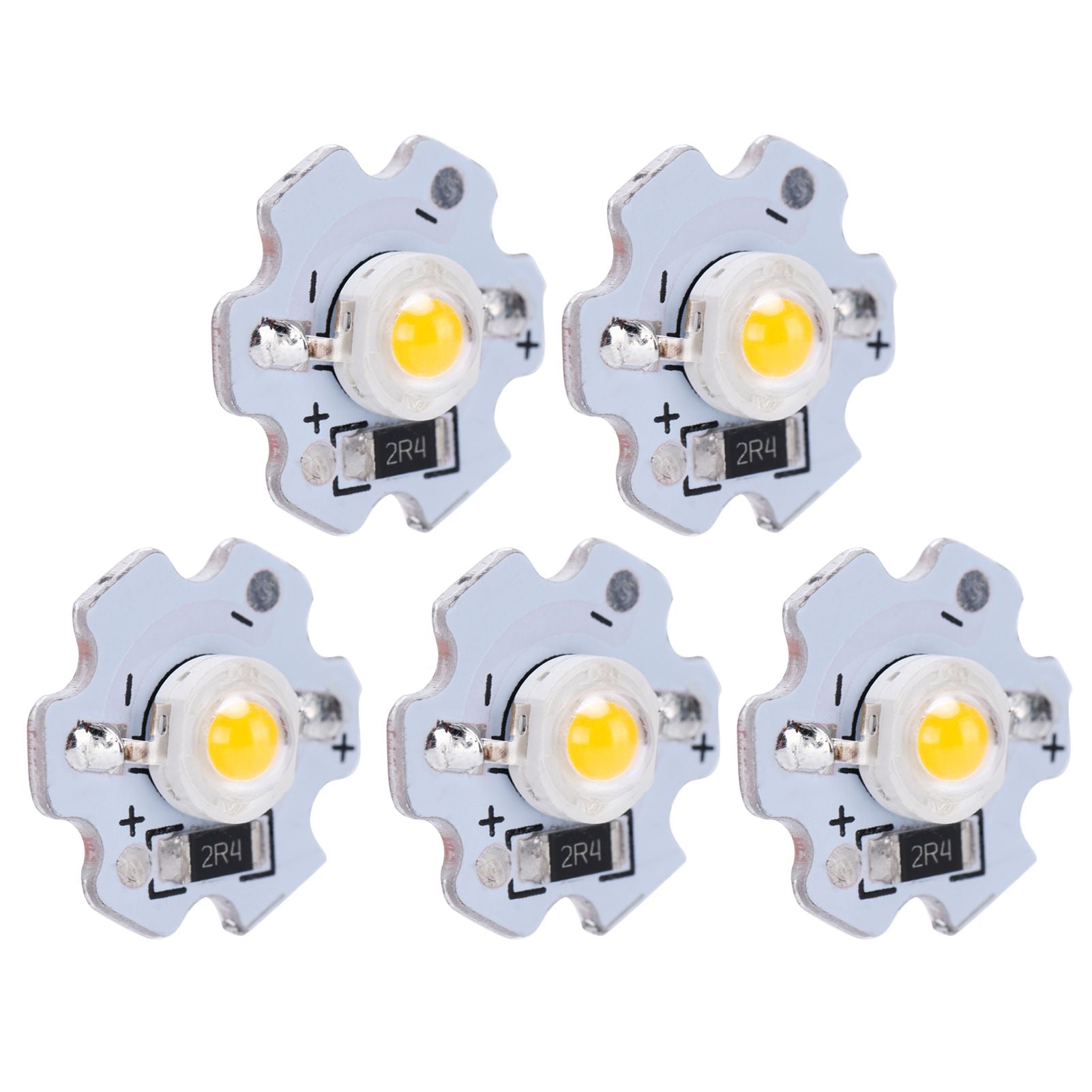 25Pcs 5V LED Chips 200LM 3W High Power LED Lamp Beads for DIY Lighting FixturesYellow Light 588‑590NM