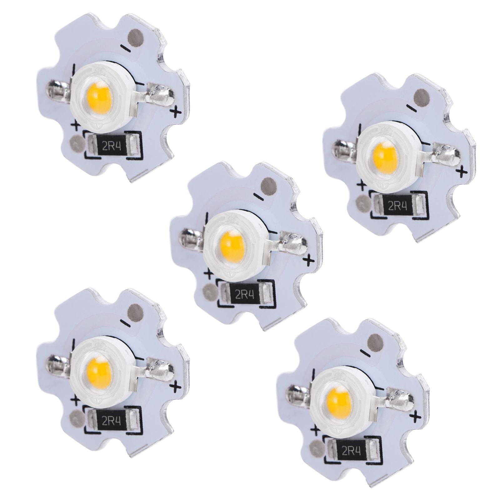 25Pcs 5V LED Chips 200LM 3W High Power LED Lamp Beads for DIY Lighting FixturesYellow Light 588‑590NM