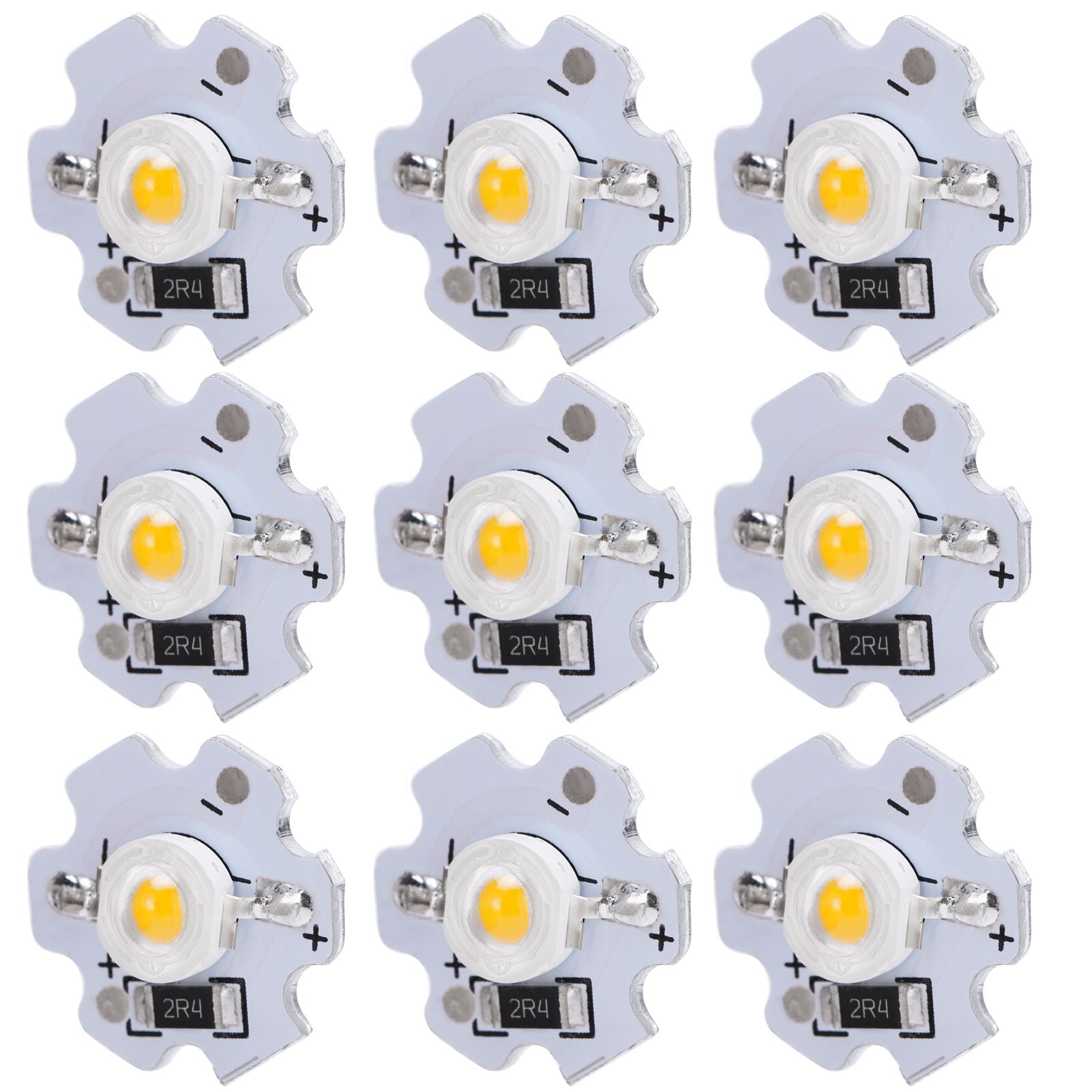 25Pcs 5V LED Chips 200LM 3W High Power LED Lamp Beads for DIY Lighting FixturesYellow Light 588‑590NM