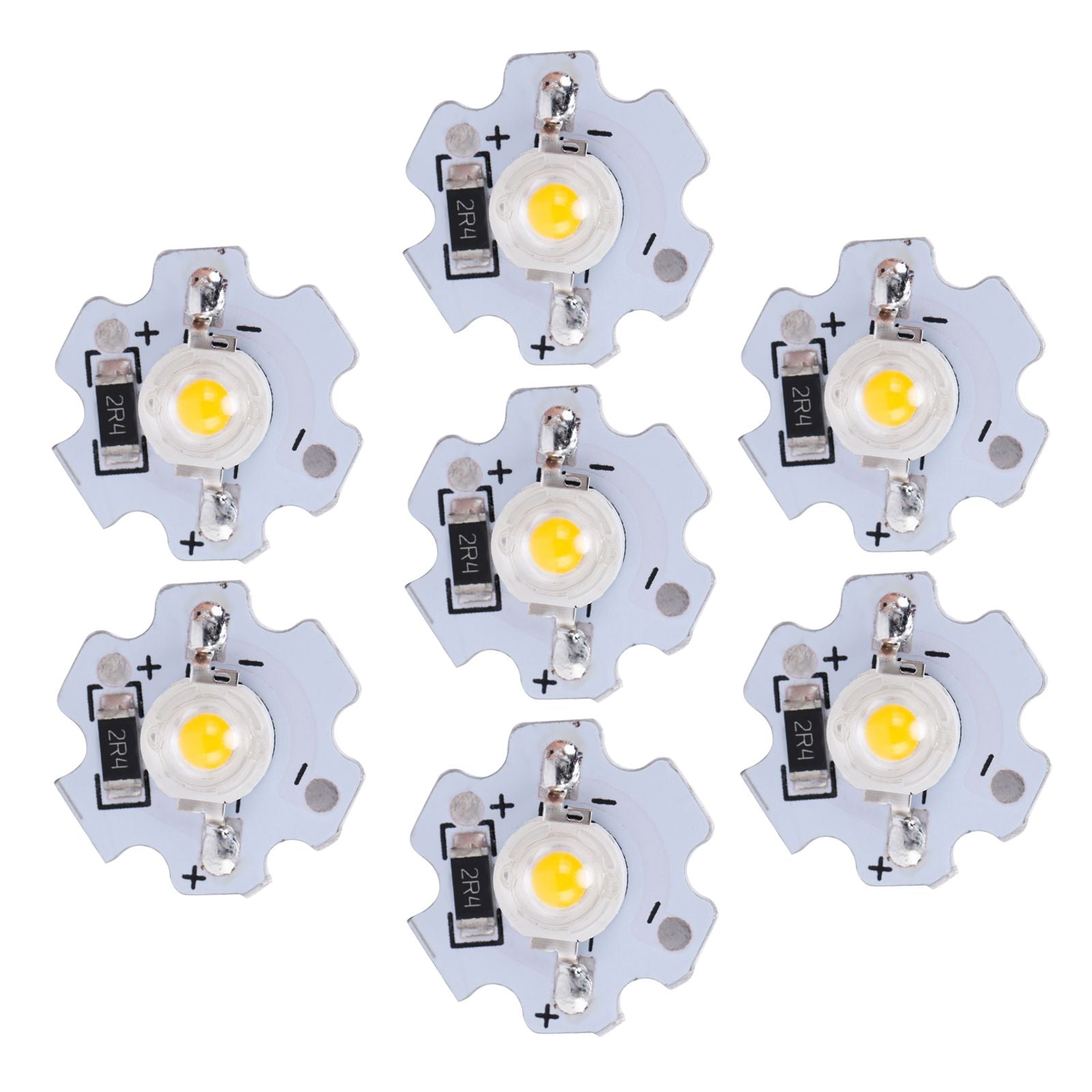 25Pcs 5V LED Chips 200LM 3W High Power LED Lamp Beads for DIY Lighting FixturesYellow Light 588‑590NM