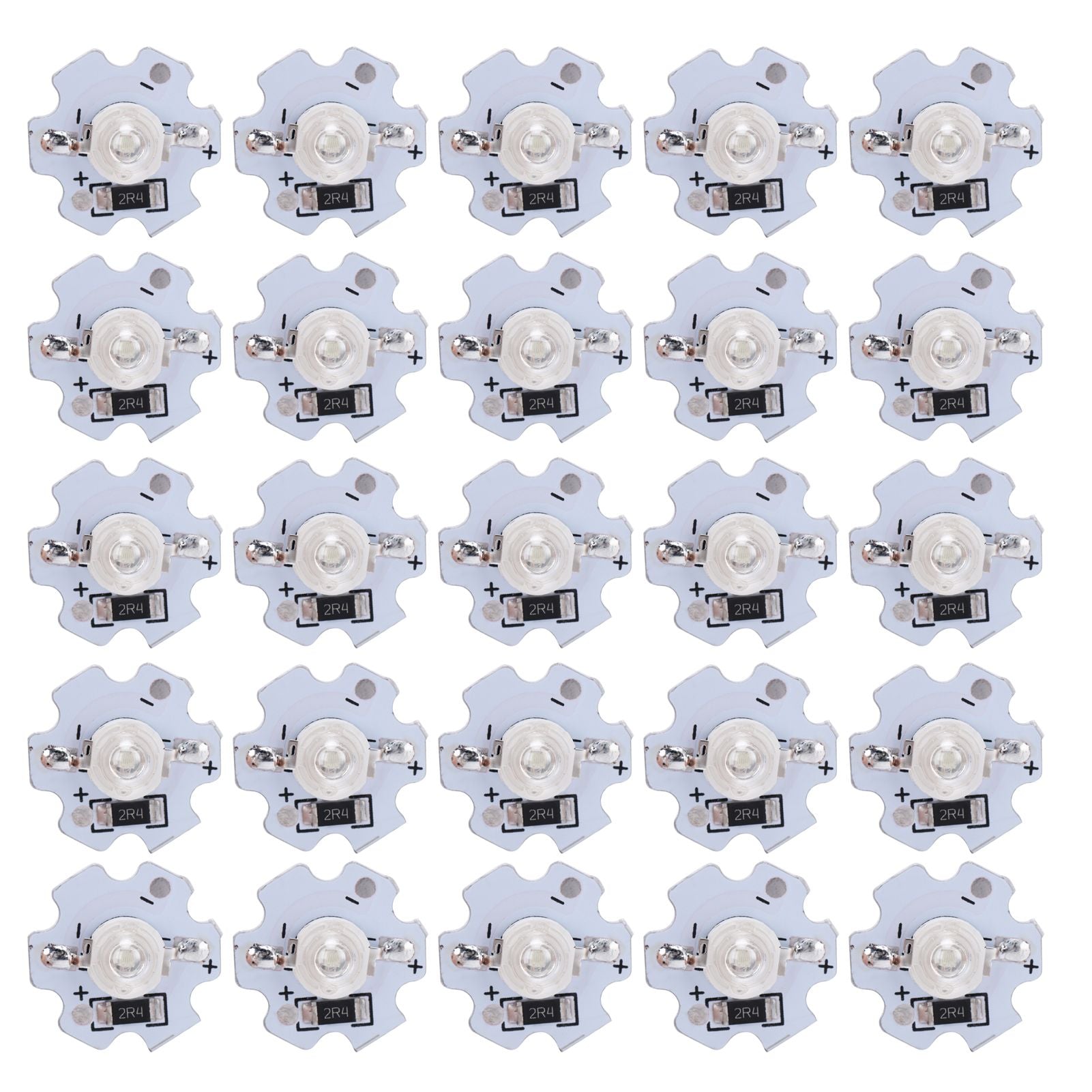 25Pcs 5V LED Chips 200LM 3W High Power LED Lamp Beads for DIY Lighting FixturesBlue Light 455‑460NM