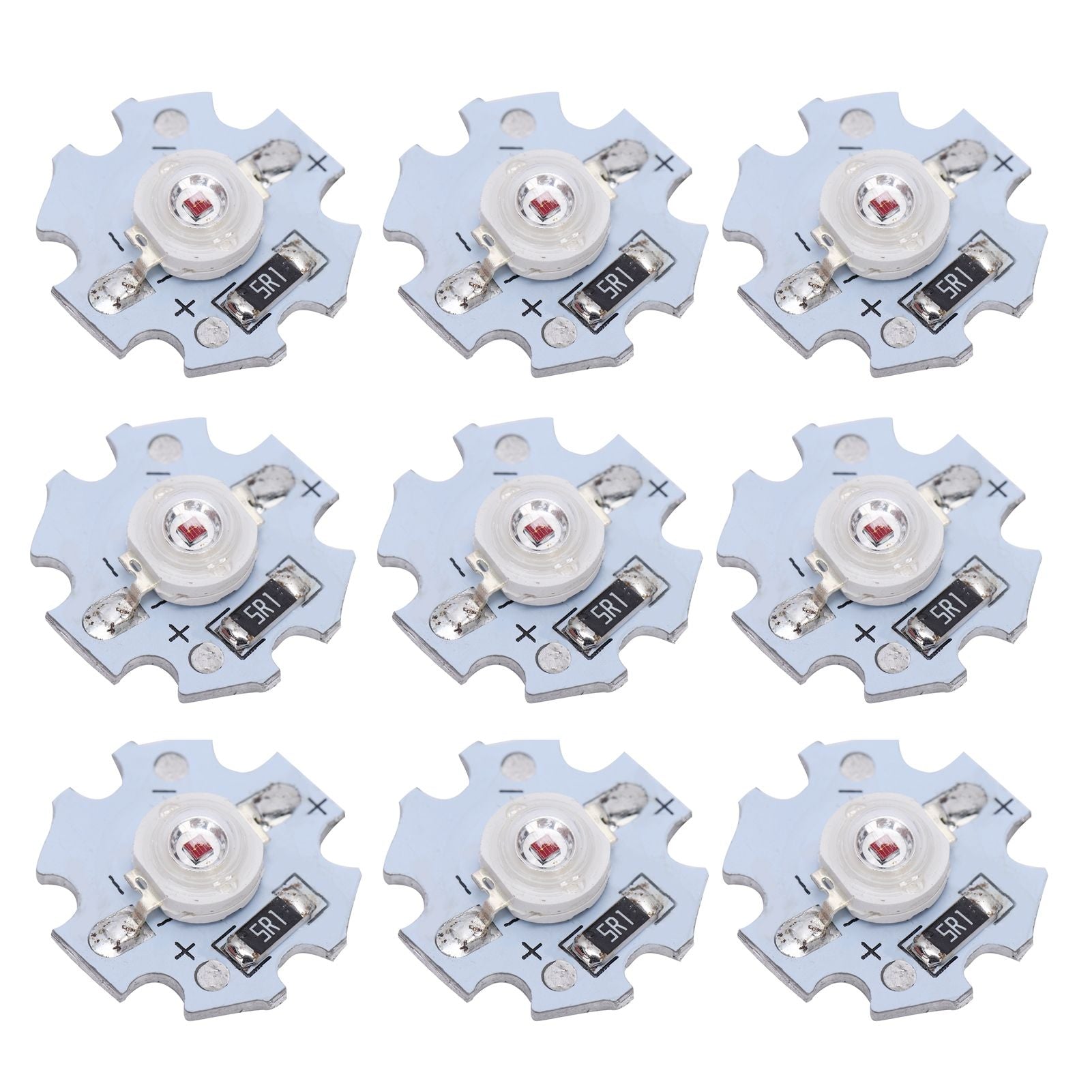 25Pcs 5V LED Chips 200LM 3W High Power LED Lamp Beads for DIY Lighting FixturesRed Light 620‑625NM