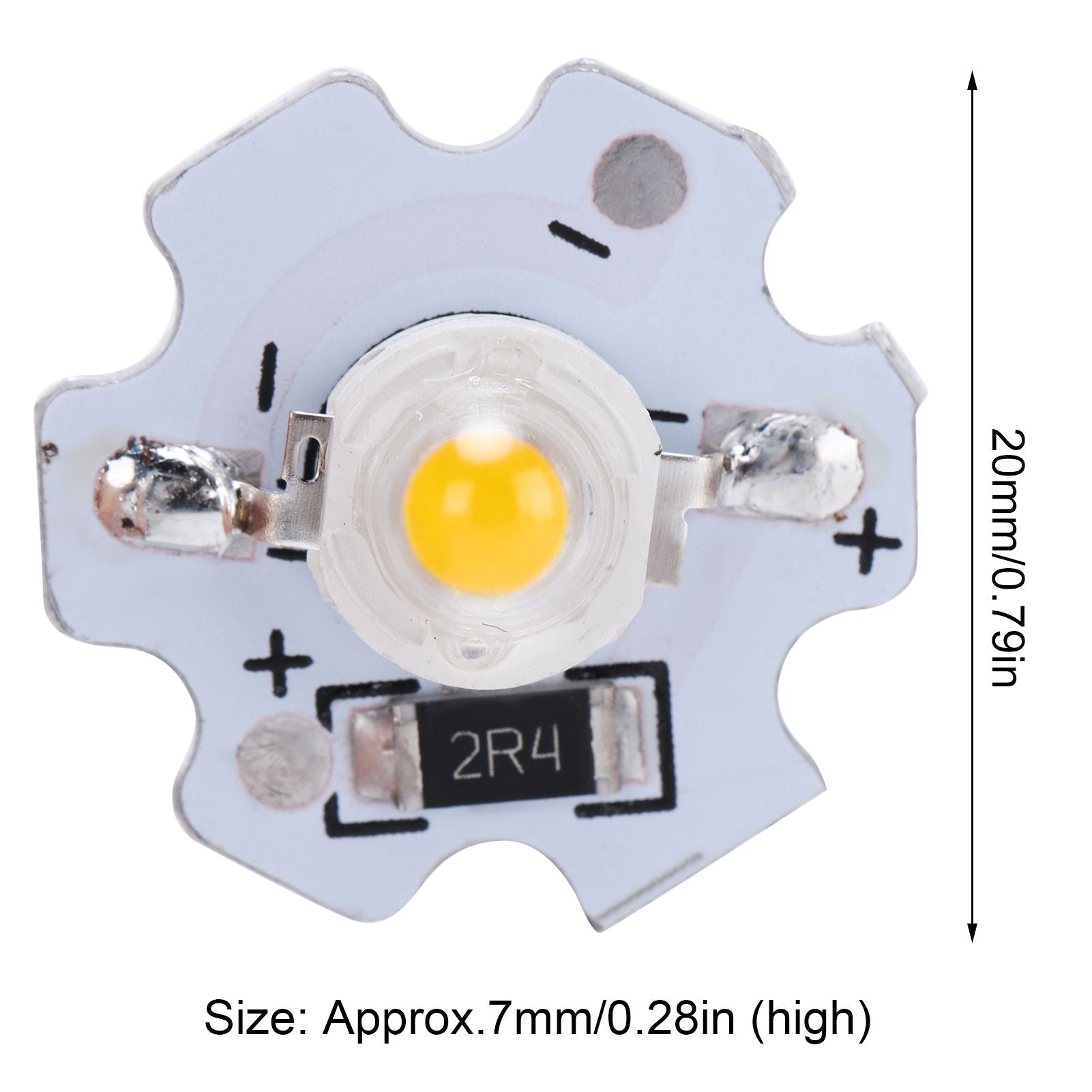 25Pcs 5V LED Chips 200LM 3W High Power LED Lamp Beads for DIY Lighting FixturesWarm White 3000‑3200K
