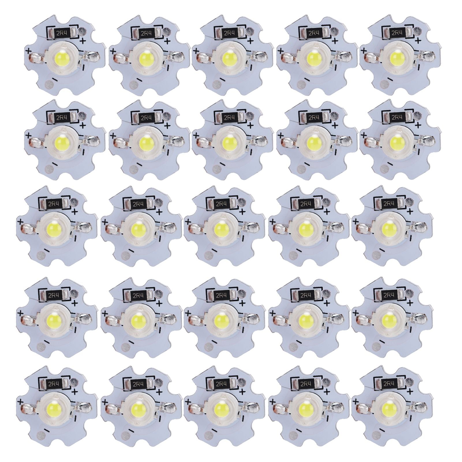 25Pcs 5V LED Chips 200LM 3W High Power LED Lamp Beads for DIY Lighting FixturesPure White 6000‑6500K