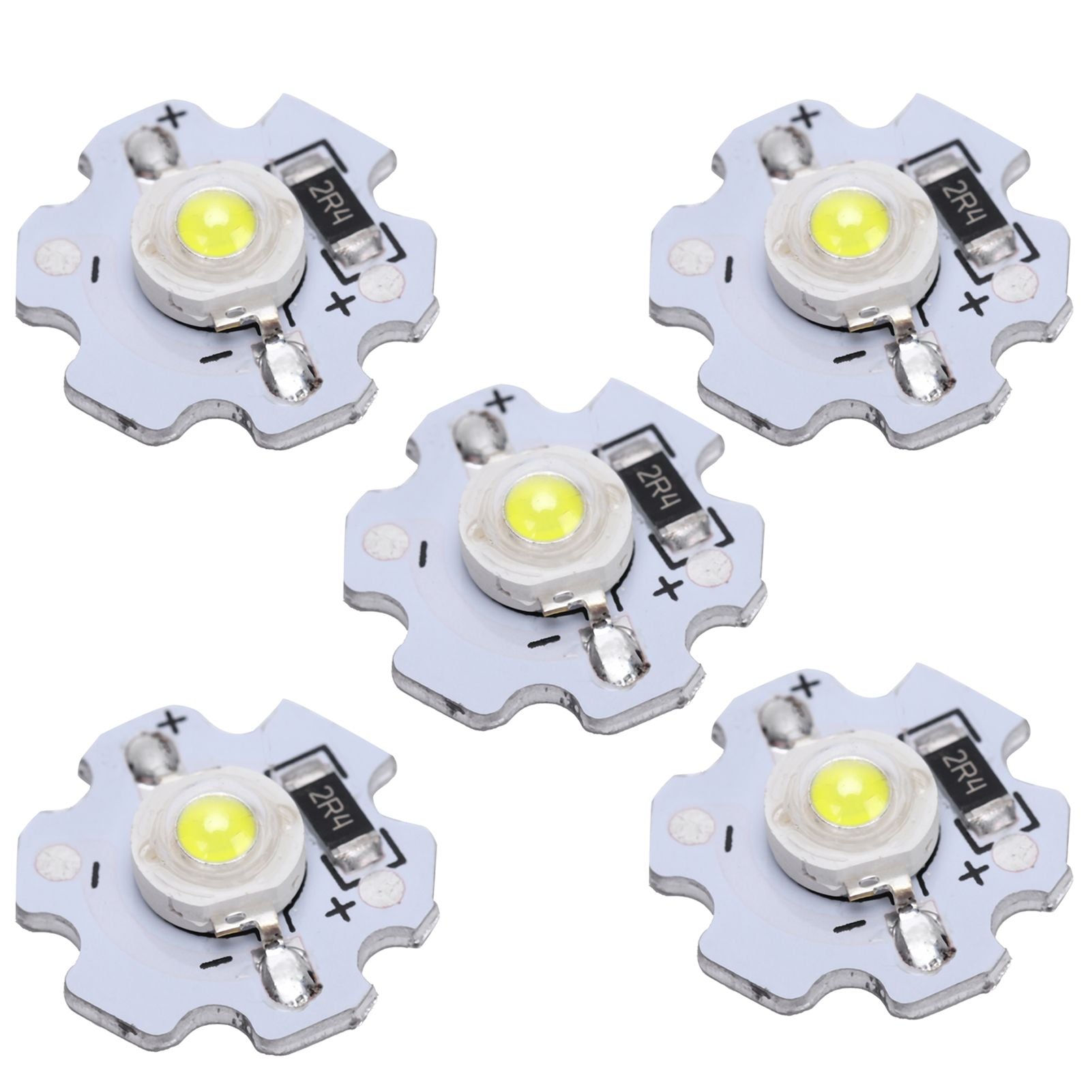 25Pcs 5V LED Chips 200LM 3W High Power LED Lamp Beads for DIY Lighting FixturesPure White 6000‑6500K