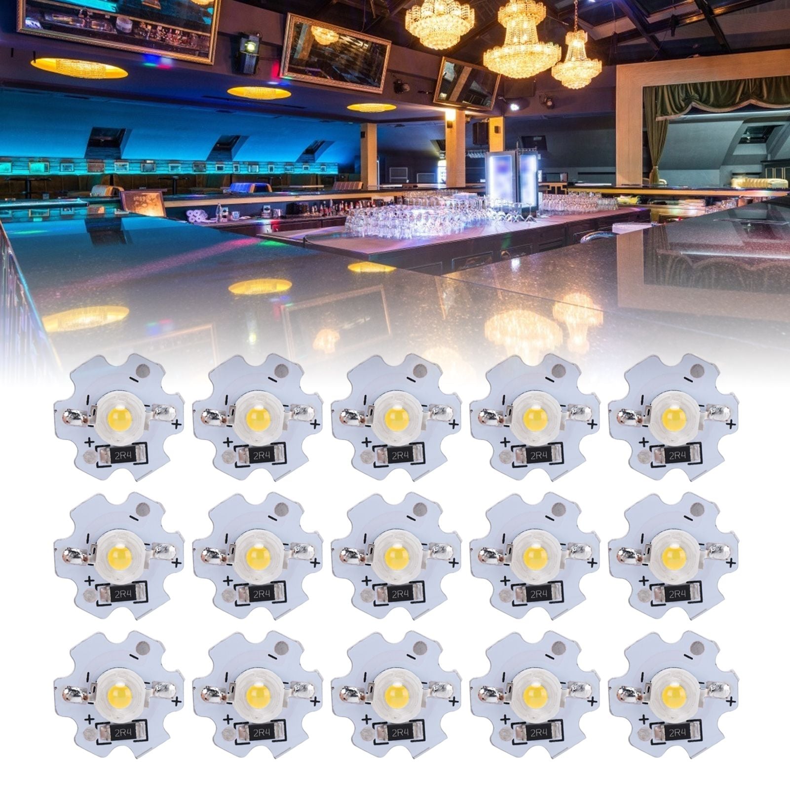 25Pcs 5V LED Chips 200LM 3W High Power LED Lamp Beads for DIY Lighting FixturesNatural Light 4000‑4500K