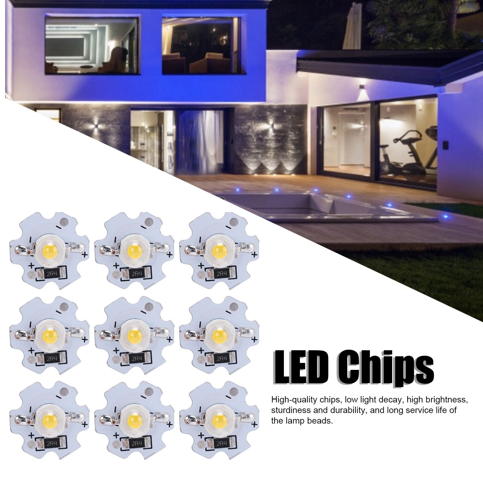 25Pcs 5V LED Chips 200LM 3W High Power LED Lamp Beads for DIY Lighting FixturesNatural Light 4000‑4500K