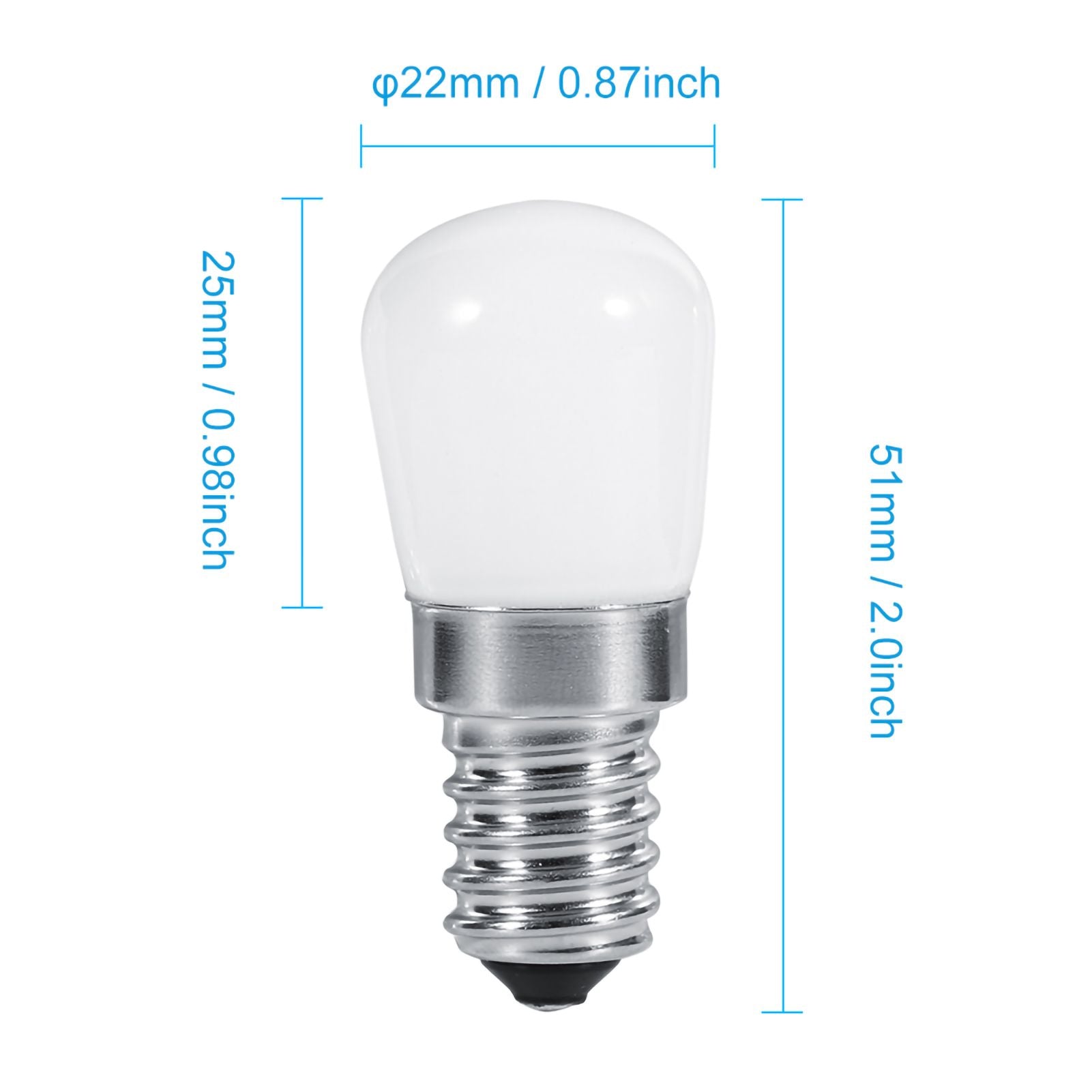 E14 Type 1.5W SMD 2835 Mini Refrigerator Freezer LED Light Lamp Bulb (220V Warm White)