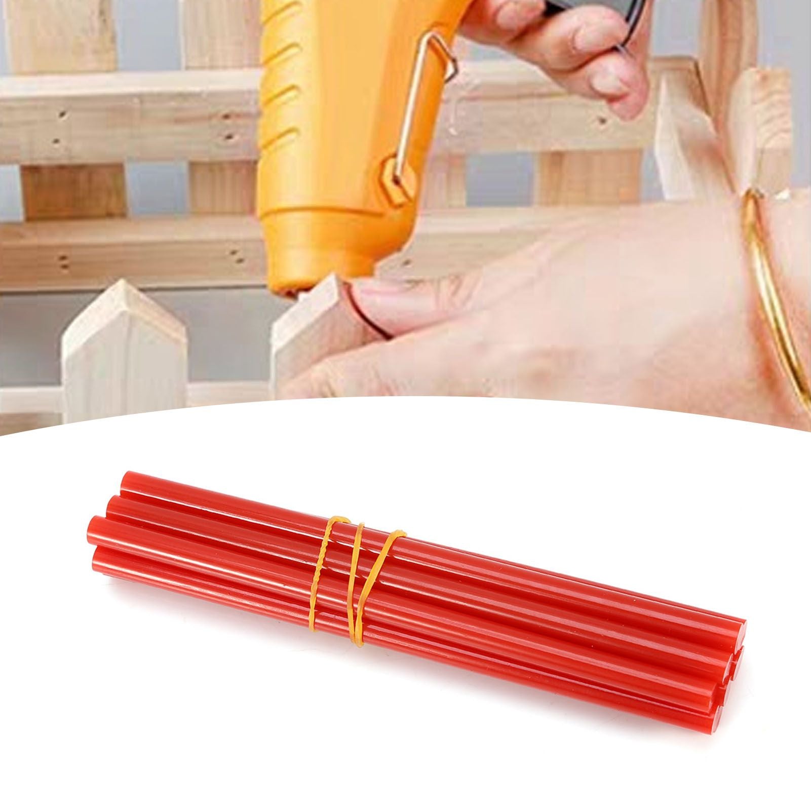 10pcs set 7 * 150mm Colorful Hot Melt Glue Adhesive Sticks for 20W Small Power Gun Red