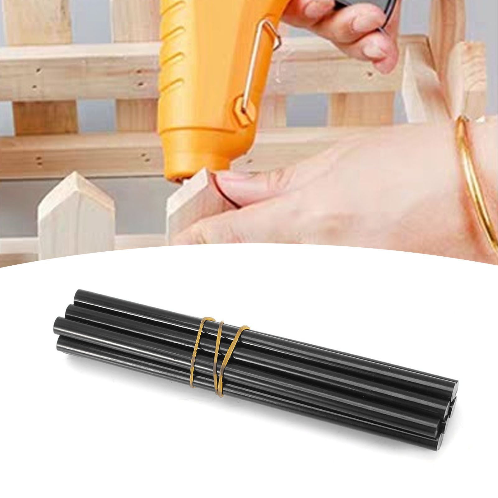 10pcs set 7 * 150mm Colorful Hot Melt Glue Adhesive Sticks for 20W Small Power Gun Black