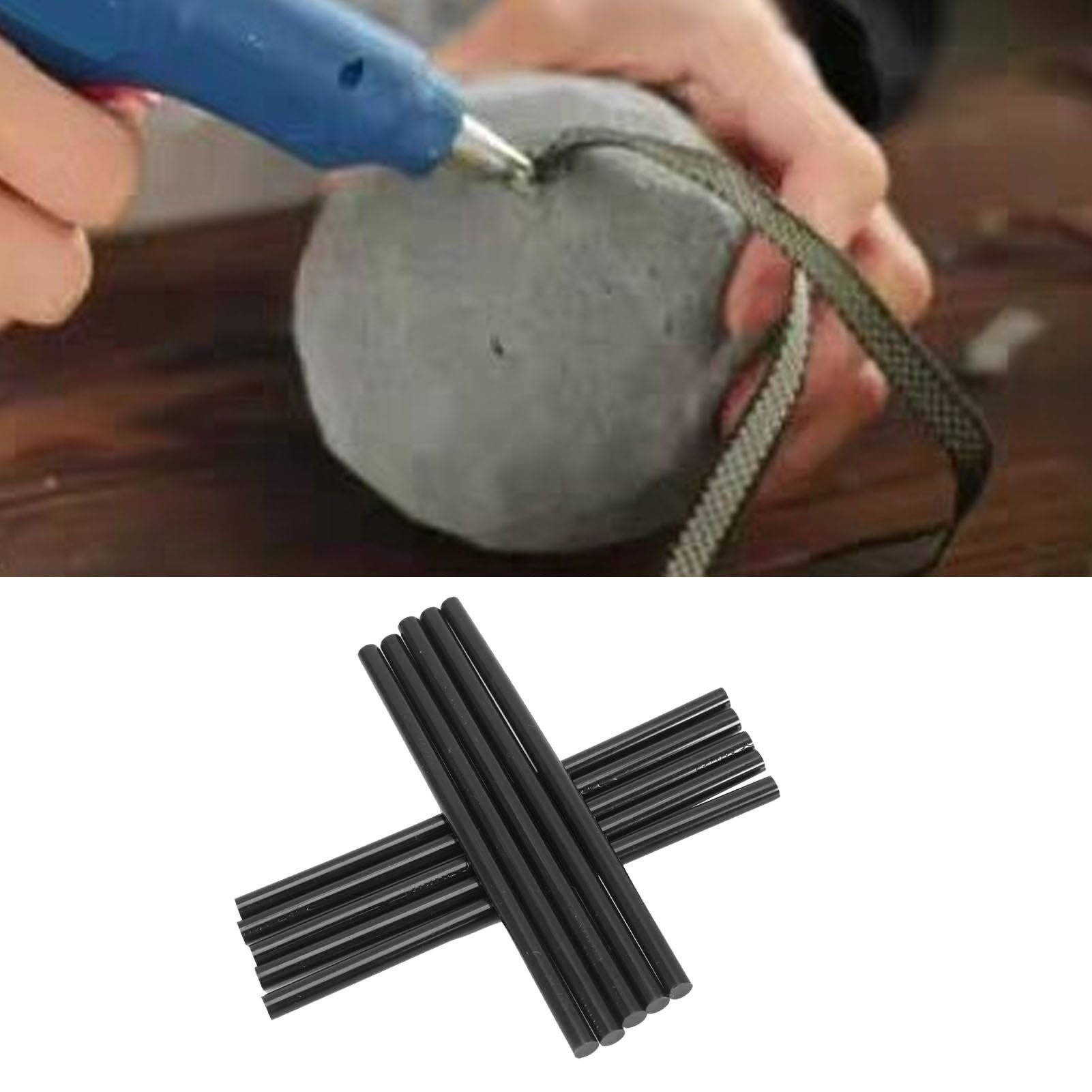 10pcs set 7 * 150mm Colorful Hot Melt Glue Adhesive Sticks for 20W Small Power Gun Black