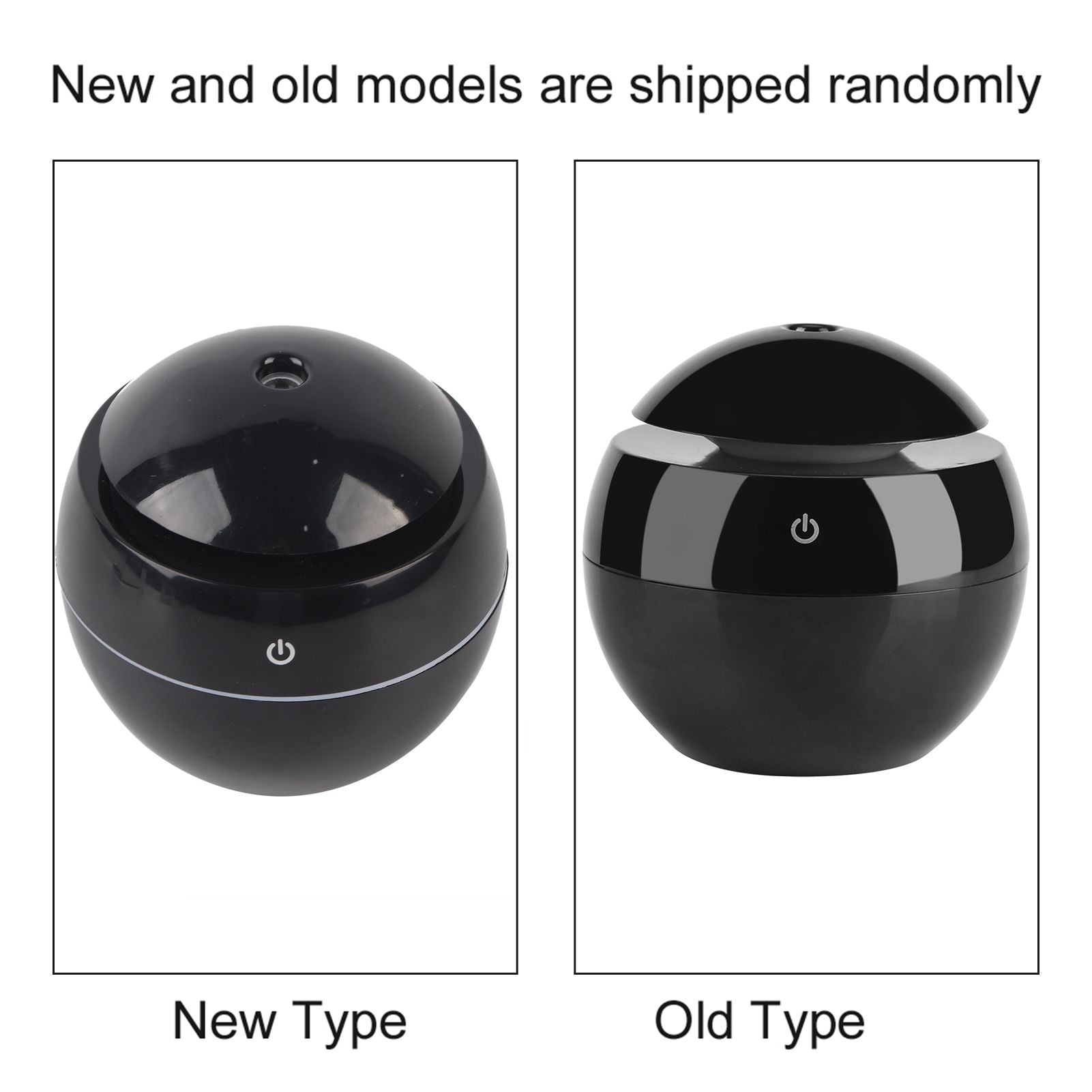 USB Essential LED Touch Aroma Ultrasonic Humidifier Oil Diffuser Air Purifier Black