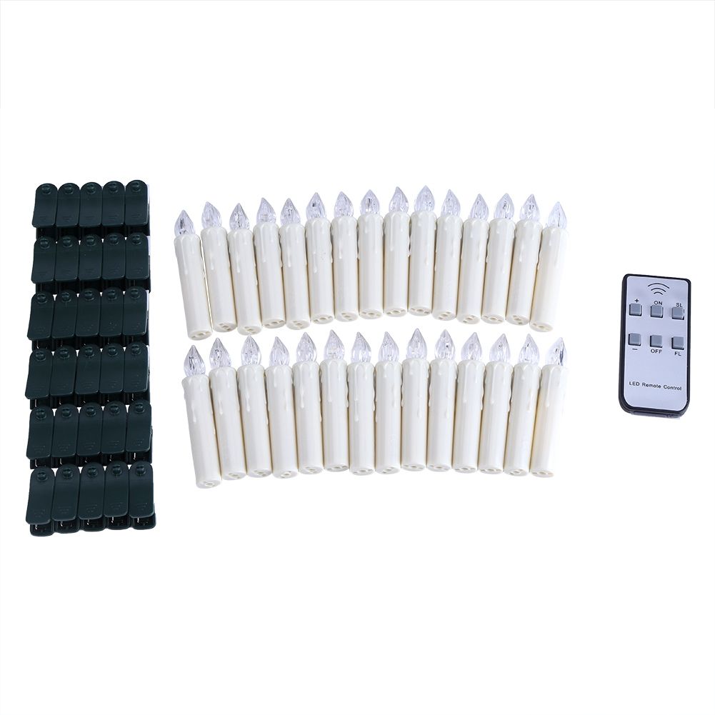 LED Candle Remote Control Wax Flameless Flickering Christmas Lamp Candle Lights Wedding Decor