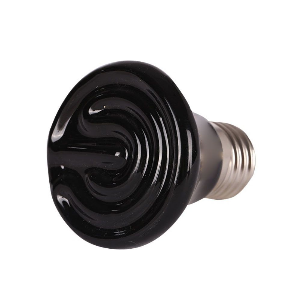 2 Pcs Reptile Heat Lamp 7x7x6cm Pets Warming Health Care Mini Ceramic Heat Emitter 220V 50W