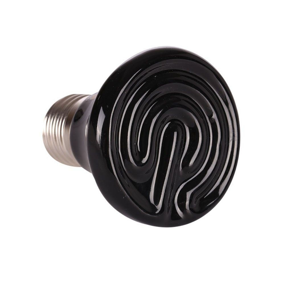 2 Pcs Reptile Heat Lamp 7x7x6cm Pets Warming Health Care Mini Ceramic Heat Emitter 220V 25W