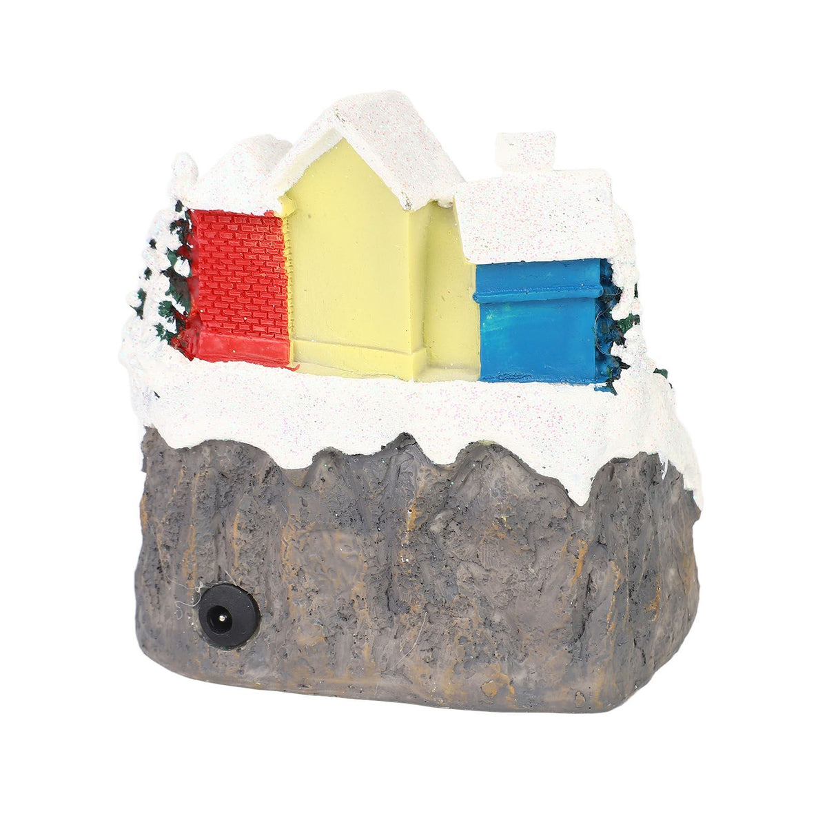 Xmas Music Box Resin Rotating Light Up Train Musical Box Tabletop Ornament for Holiday Home Decor