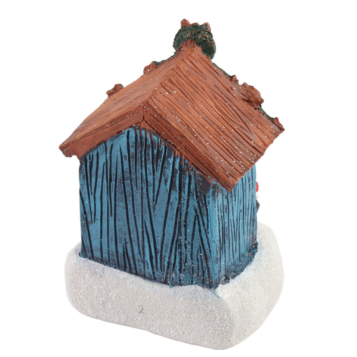 Xmas House Ornament Resin Xmas Scene House Miniature Decorative Small House Buildings for Home Collection Decor