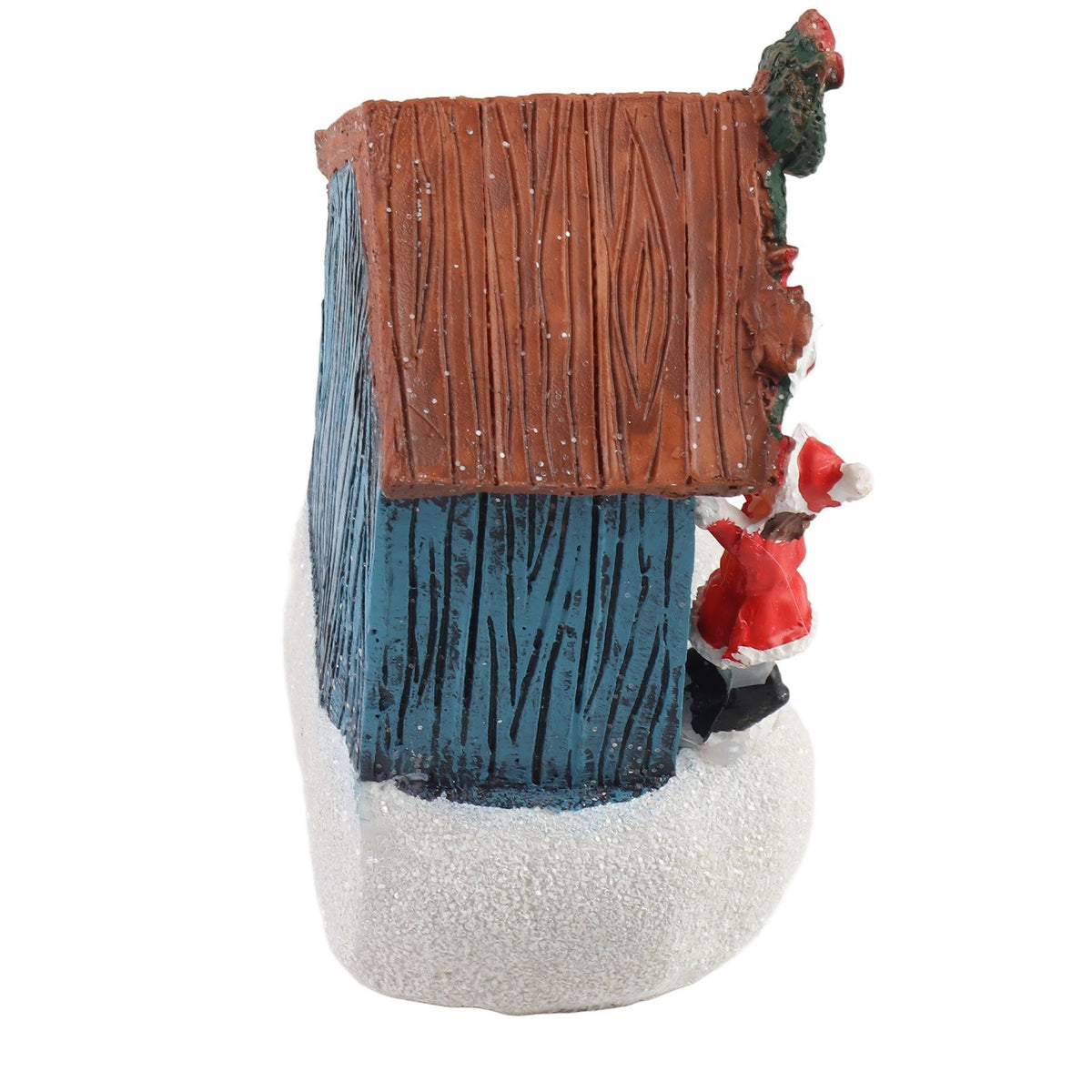 Xmas House Ornament Resin Xmas Scene House Miniature Decorative Small House Buildings for Home Collection Decor