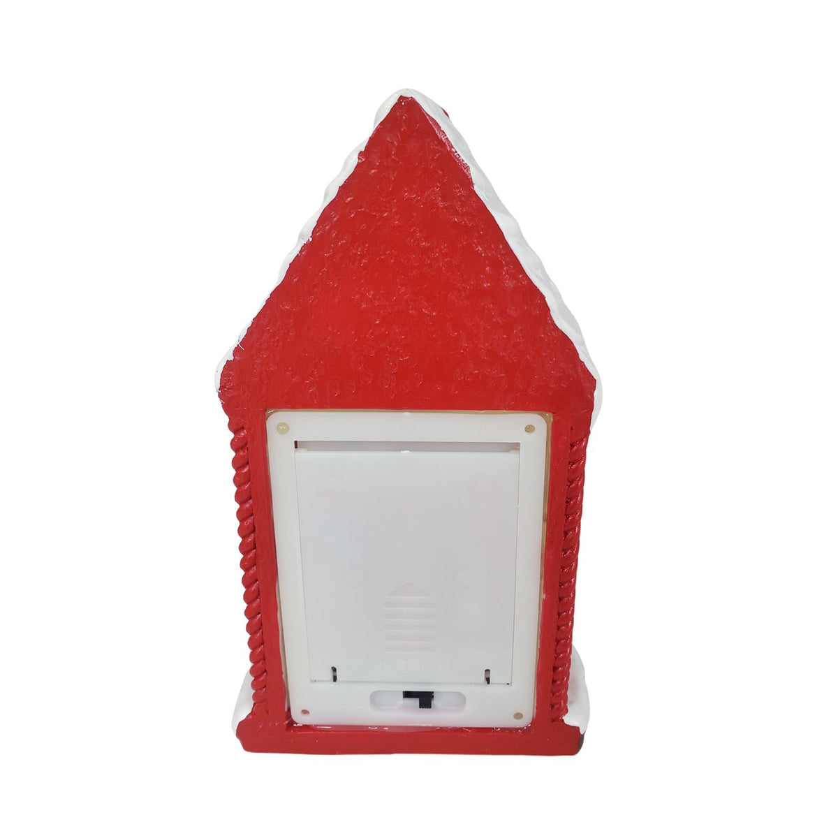 Light Up Xmas Village House Xmas Scene Winter House Collectible Building for Holiday Decor Ornament White Xmas Cabin