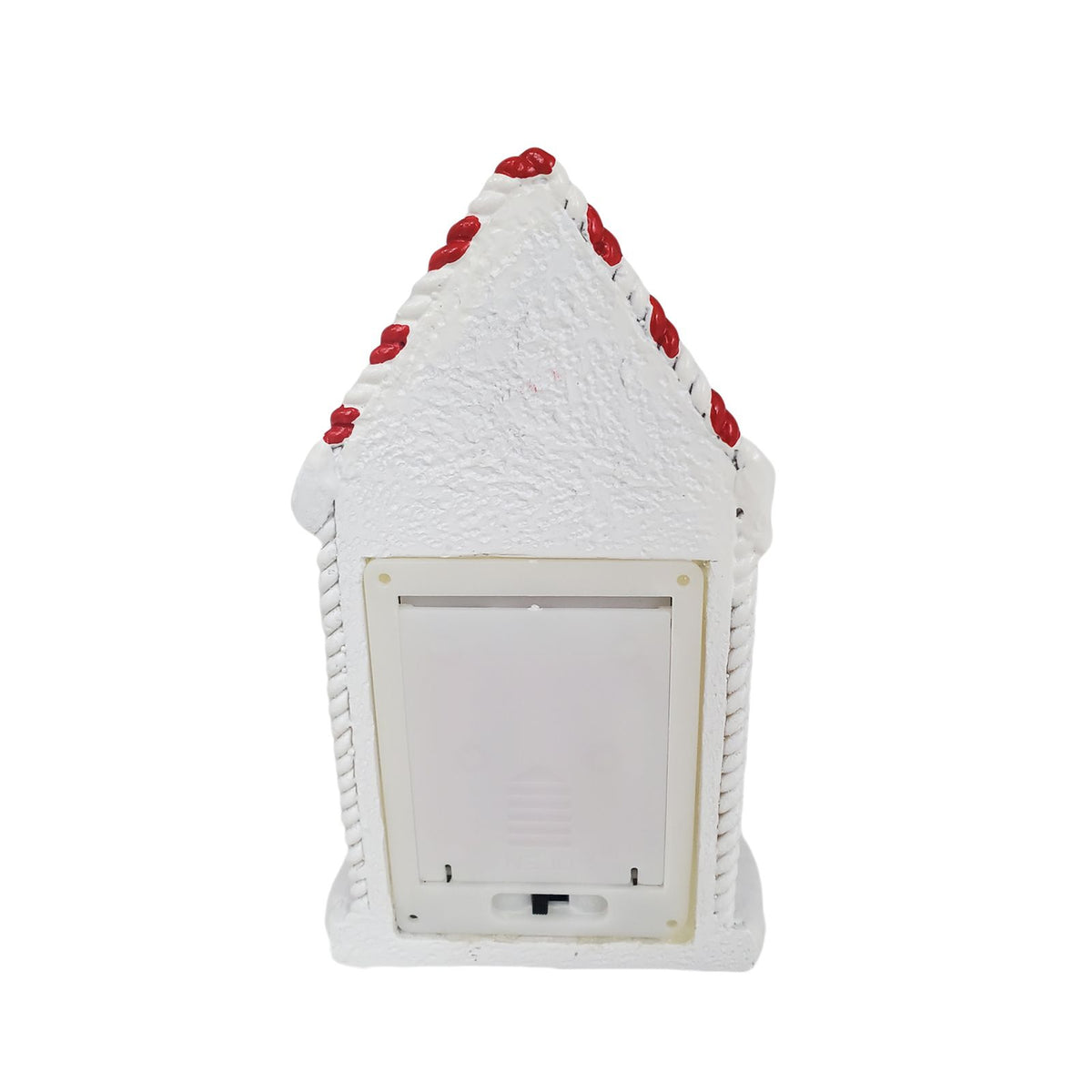 Light Up Xmas Village House Xmas Scene Winter House Collectible Building for Holiday Decor Ornament Red Snowman Cabin