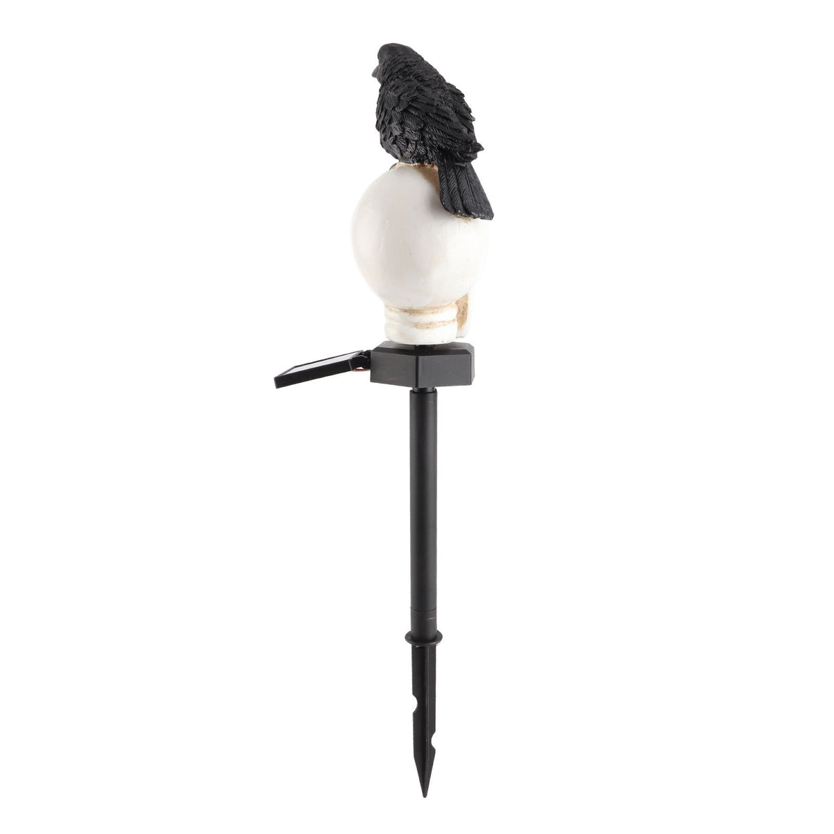 Garden Outdoor Decoration Solar Lights Waterproof Ghost Lights Skull Solar Garden Lights with Black Crow On Skull