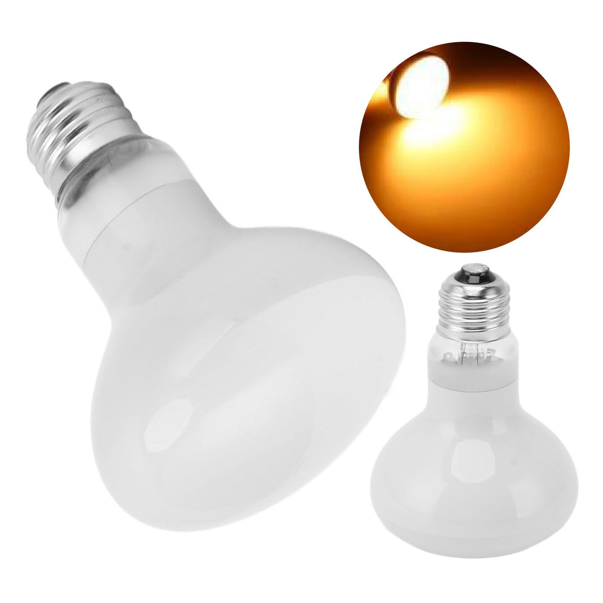 Day Night Reptile Bulb E27 Interface Multi Purpose Warm Soft Light Reptile Heat Lamp Bulb for Snake 110‑120V
