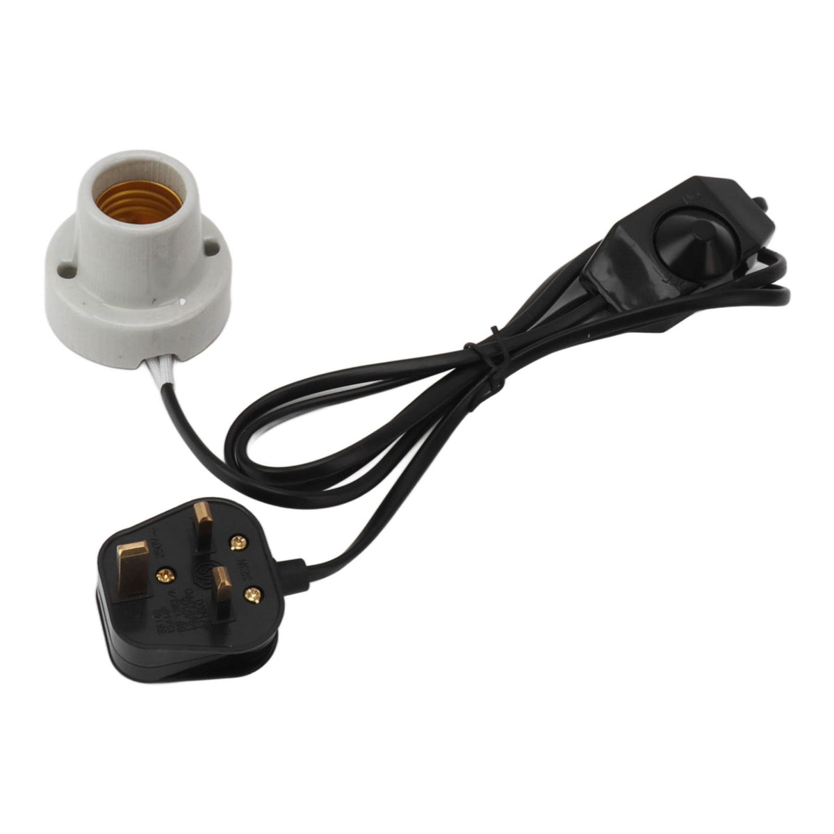 Reptile Ceramic Heat Lamp Holder Professional E27 Socket Reptile Heat Light Fixture Holder for Lizard Turtle Tortoise UK Plug 250V