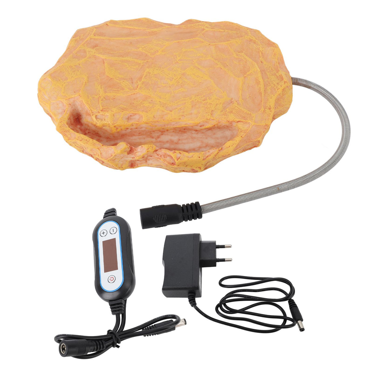 Reptile Heat Rock Temperature Controlled Heating Rock Heater for Lizard Turtle Snake 12V Safe Voltage EU Plug 100‑240V